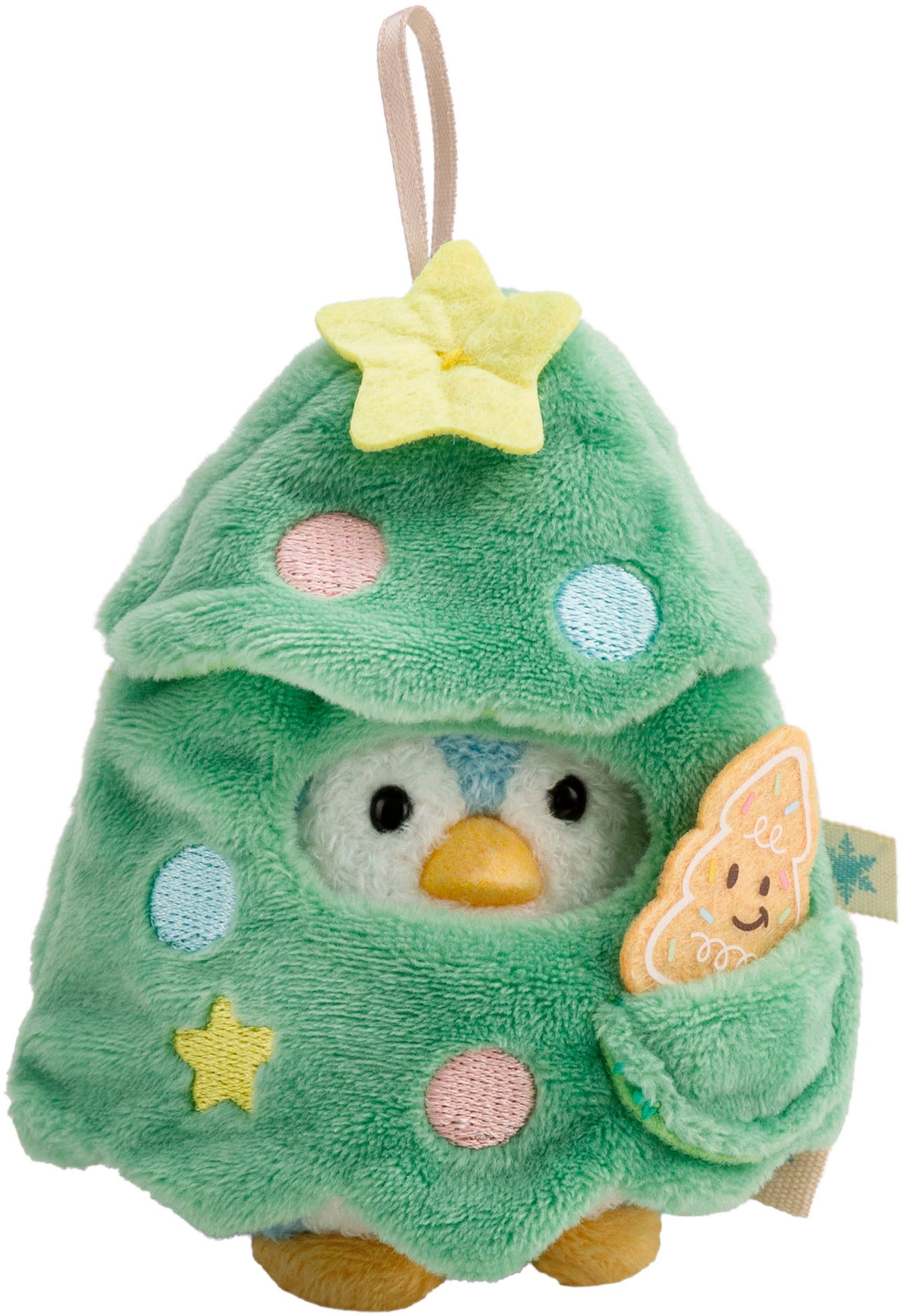 Nici Kuscheltier mymochi, Set Pinguin Waddle 8cm mit Lebkuchen & Weihnachtsbaumkostüm (Set), in Geschenkbox