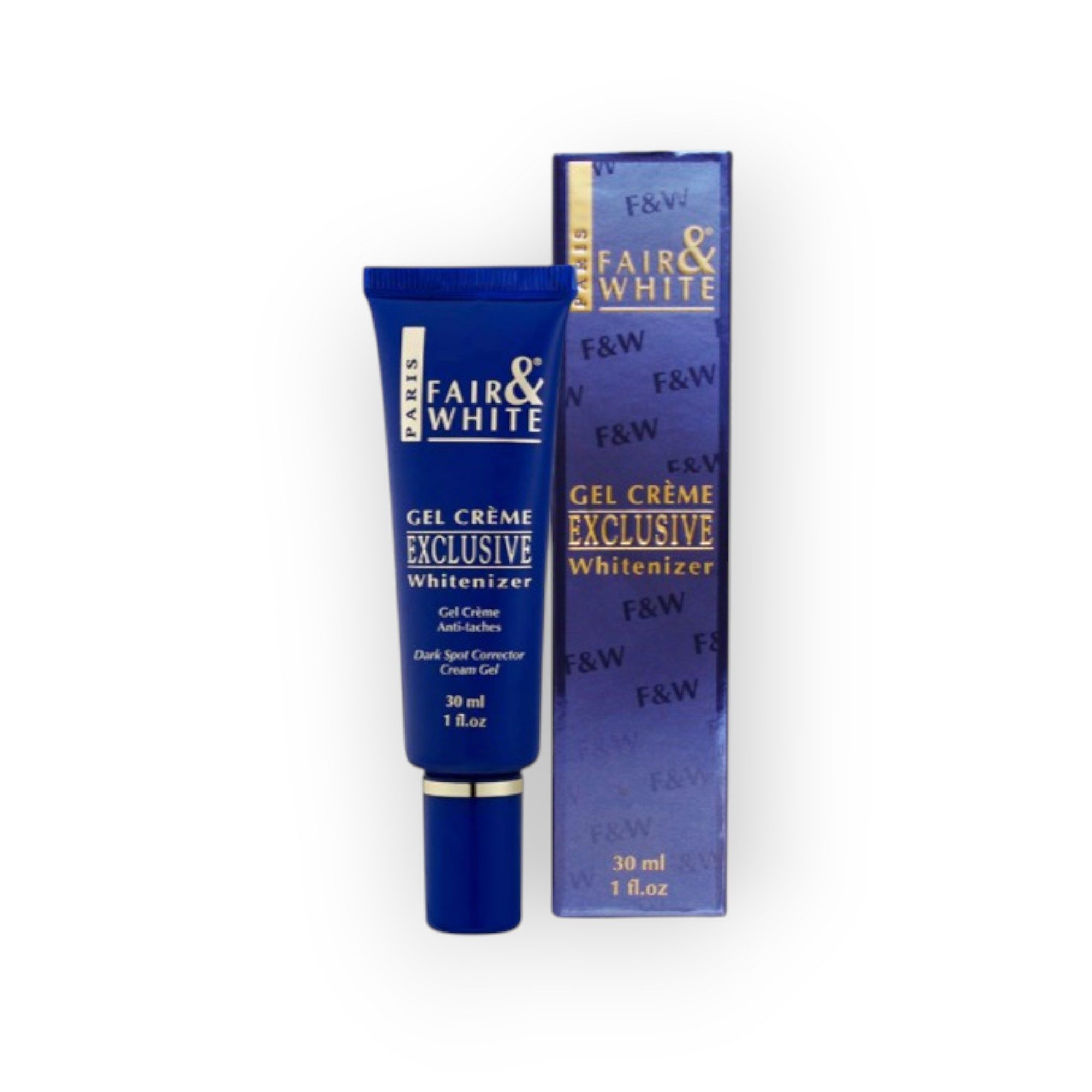 Fair & White Paris Getönte Gesichtscreme Exclusive Whitenizer Gel 30ml, Leichte Gel-Creme zur gezielten Pflege