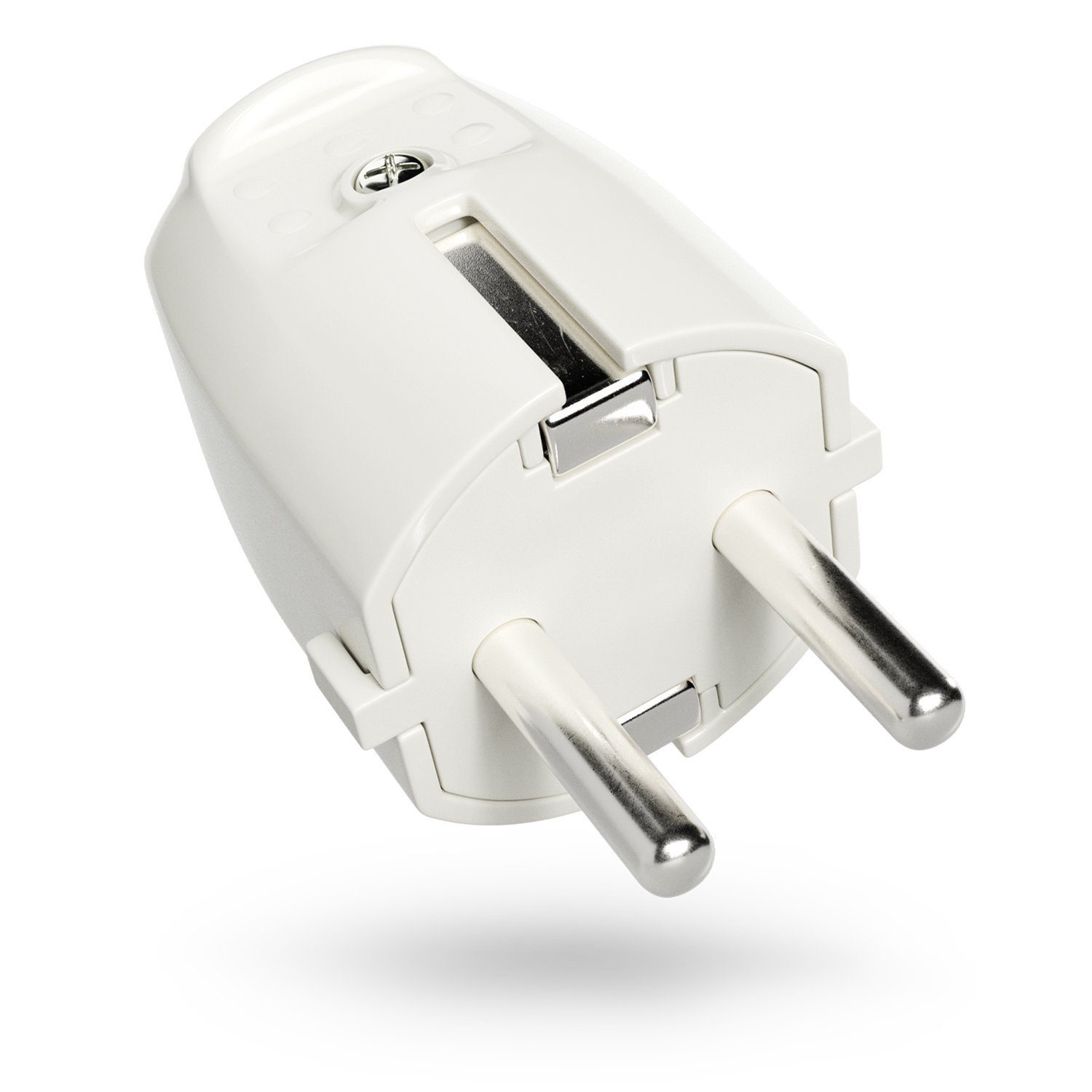 greate. Schuko-Stecker Schutzkontakt Stecker mit Zugentlastung - PVC Schutzkontaktstecker, (1-St)