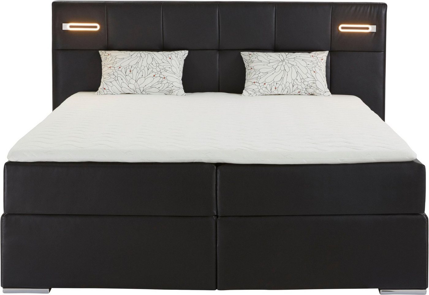 COLLECTION AB Boxspringbett »Dormante«, inkl. LED-Beleuchtung, Topper und Kissen-HomeTrends