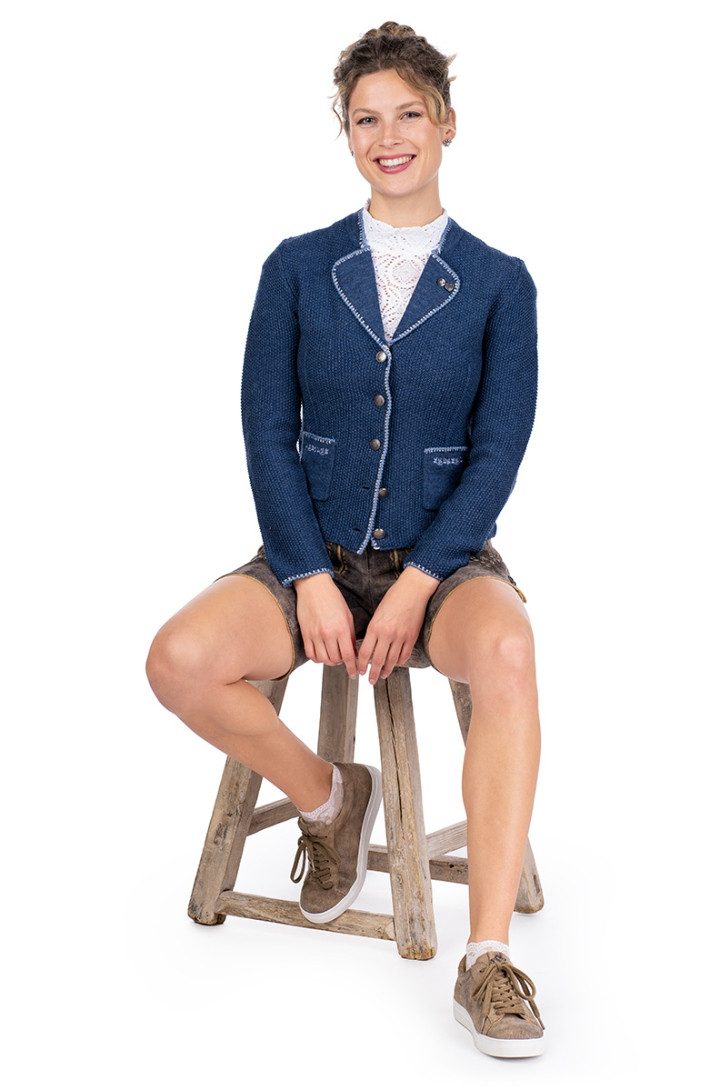 Trachtenshirt Blusenshirt - ISABELL - weiß