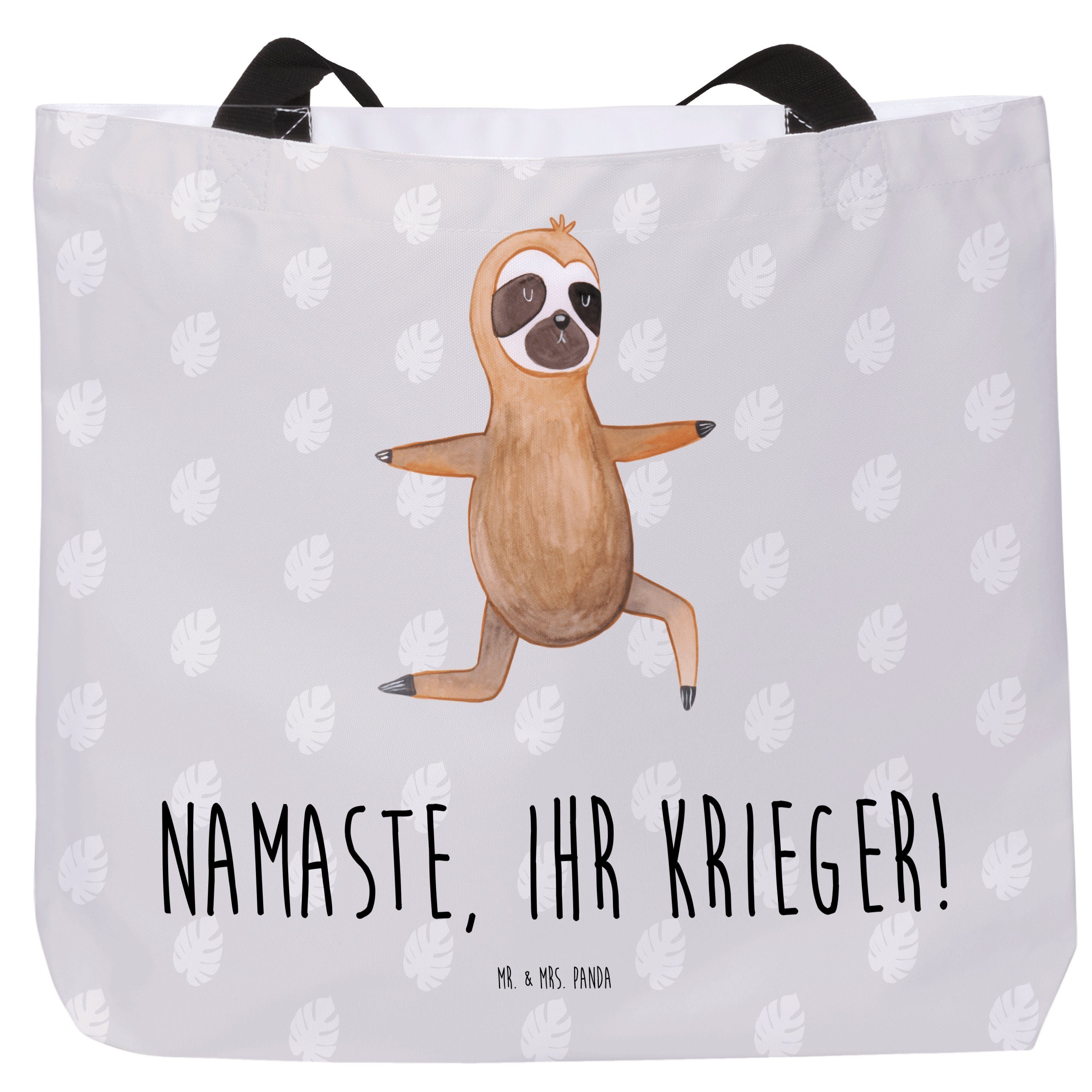 Pastell Freizeittasche Mr. Shopper Grau - Mrs. Schultasche, & Yoga Geschenk, Faultier Panda - (1-tlg)