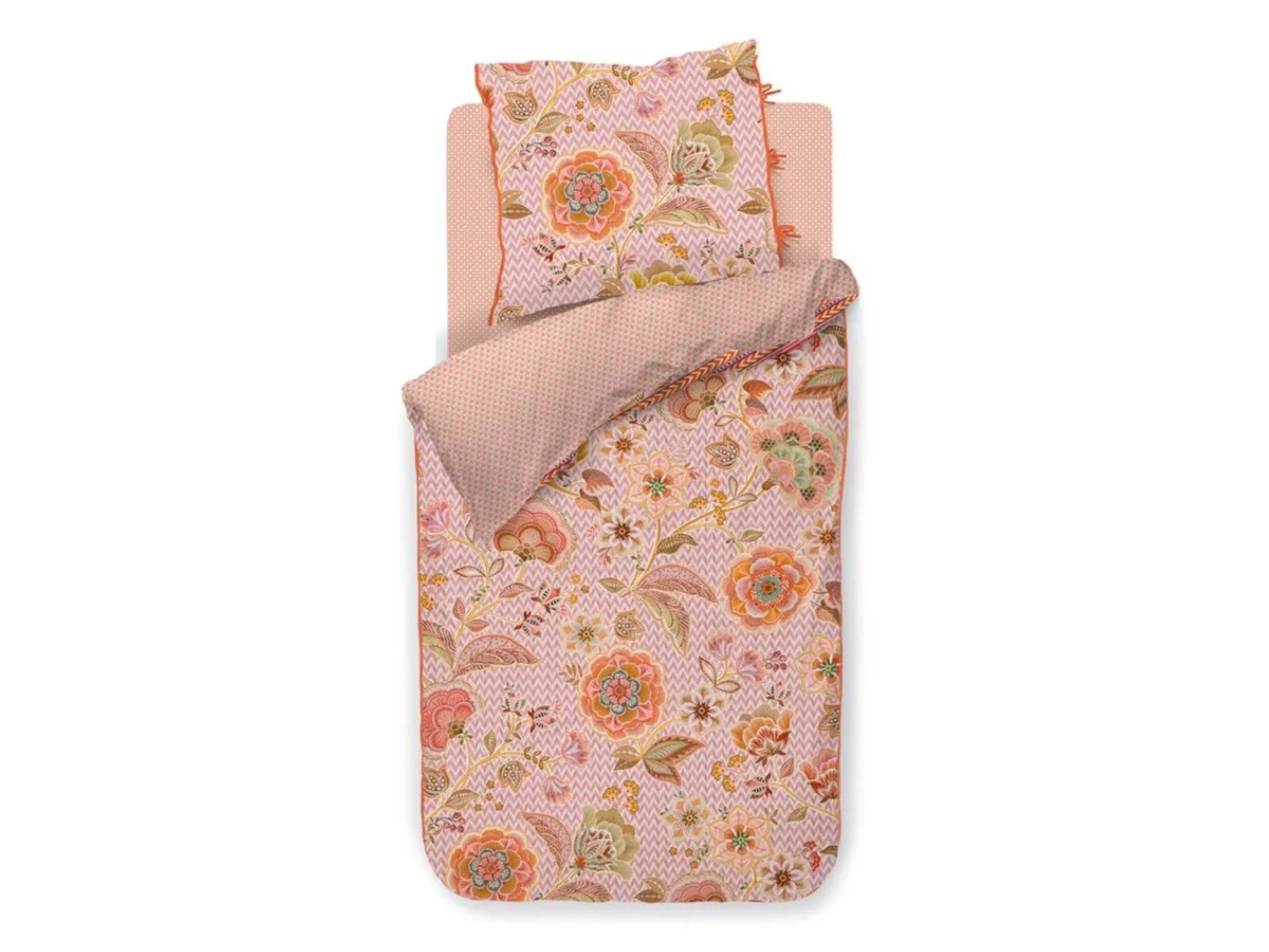Bettwäsche PIP Studio Perkal Bettwäsche 135x200 Hakuna lila Asia Blüten Wende
