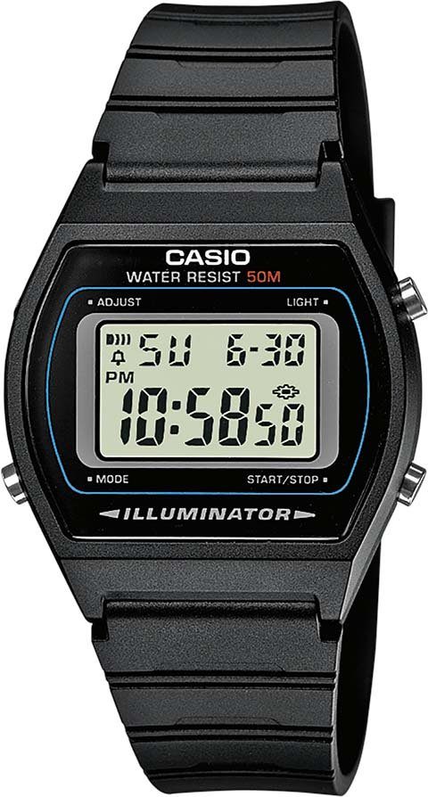 CASIO TIMELESS COLLECTION Chronograph W-202-1AVEF, Quarzuhr, Armbanduhr, Damenuhr, Herrenuhr, Jugendliche, Digitaluhr