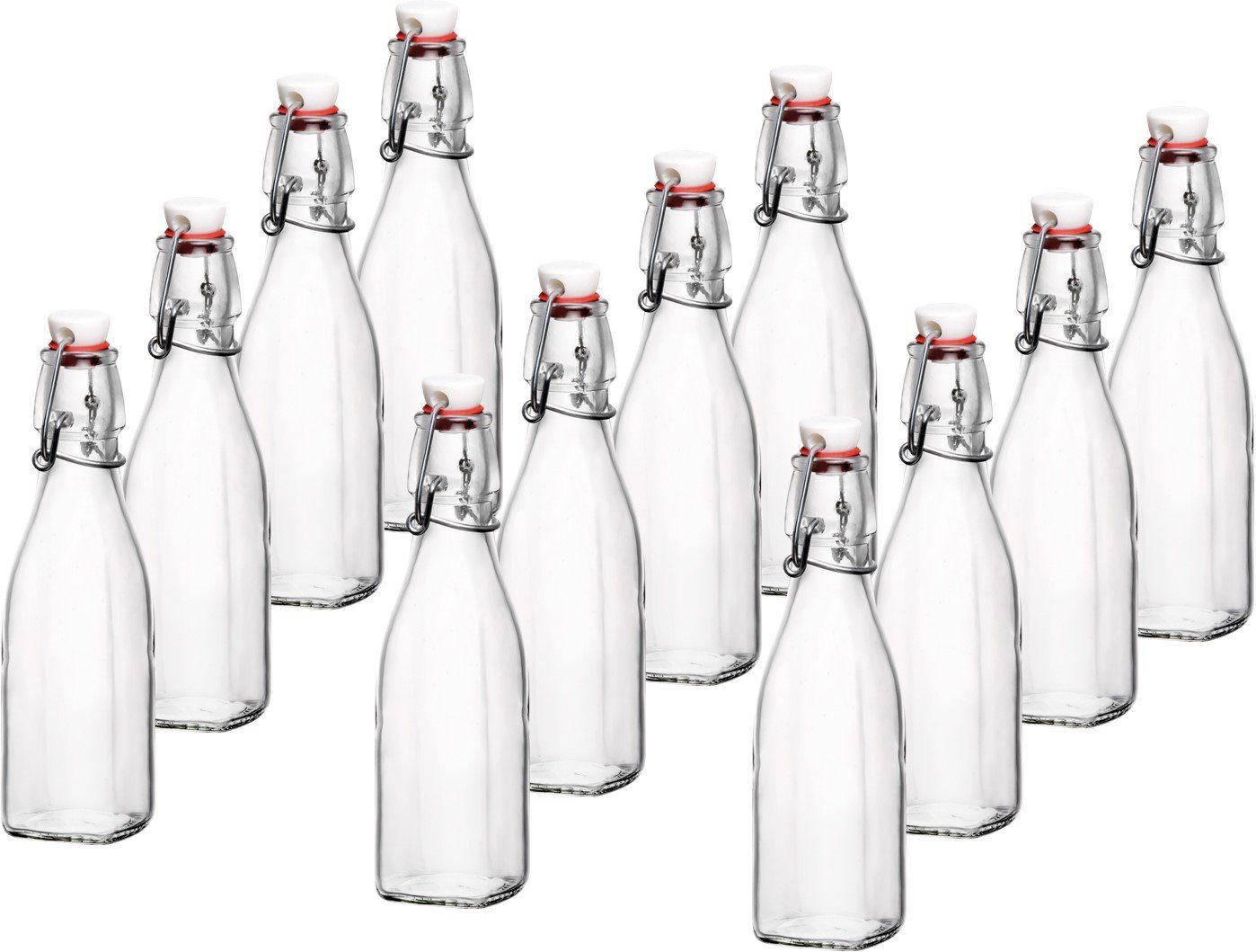 Emilja Trinkflasche Swing Bügelflasche 0,25L - 12 Stück - Glasflasche - selber befüllen