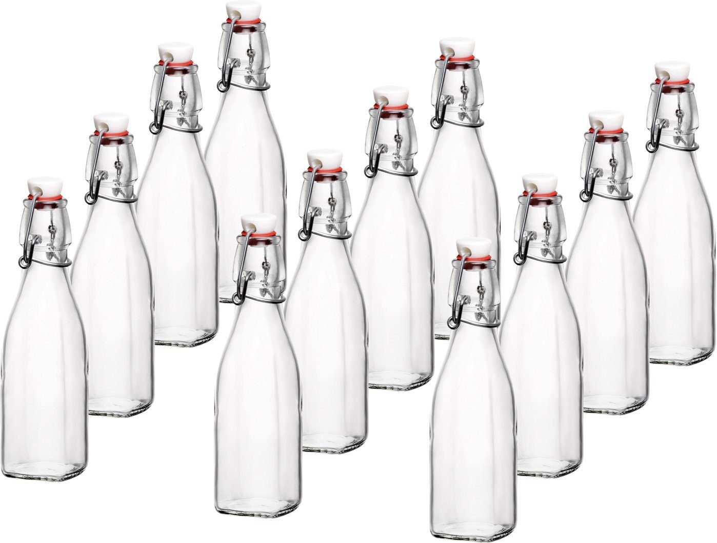 Trinkflasche Emilja 0,25L - Swing Bügelflasche - Stück Glasflasche 12