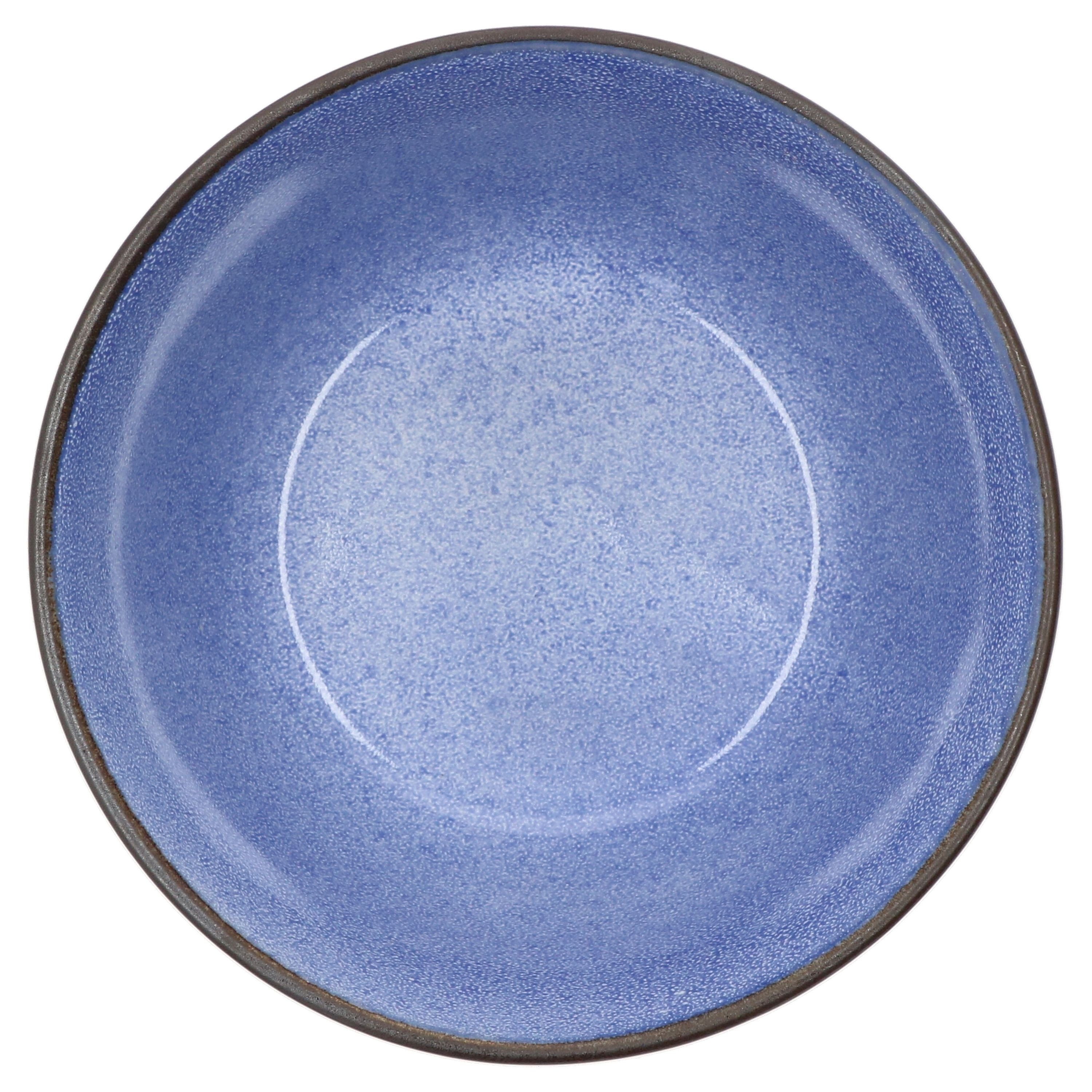 Steingut 13,7cm 6er Glaze MamboCat Müslischale 24321836, Santorini Dessertschale - Set Blue Reactive