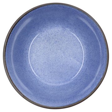 MamboCat Müslischale 6er Set Dessertschale Reactive Glaze Blue Santorini 13,7cm - 24321836, Steingut