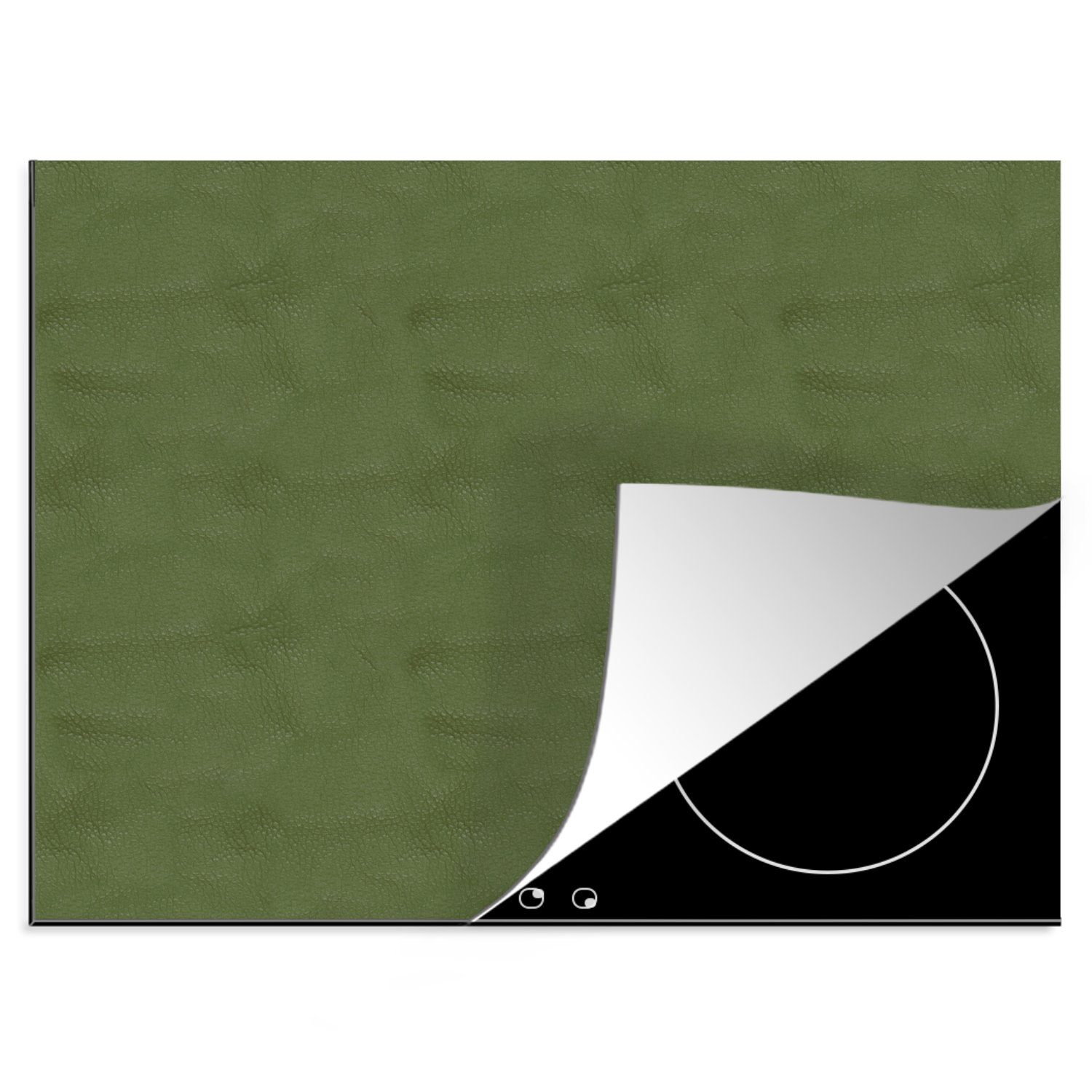 Arbeitsfläche - Grün nutzbar, Tiere, - MuchoWow 60x52 - Induktionsschutz Herdblende-/Abdeckplatte Vinyl, Ceranfeldabdeckung tlg), (1 cm, Mobile Leder