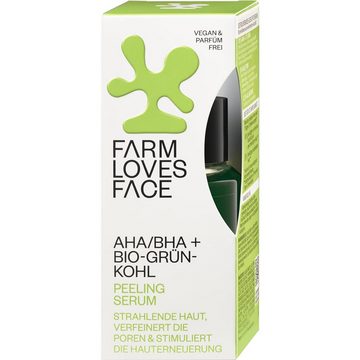 Farm Loves Face Gesichtspeeling AHA/BHA + Bio-Grünkohl Peeling Serum, 1-tlg.