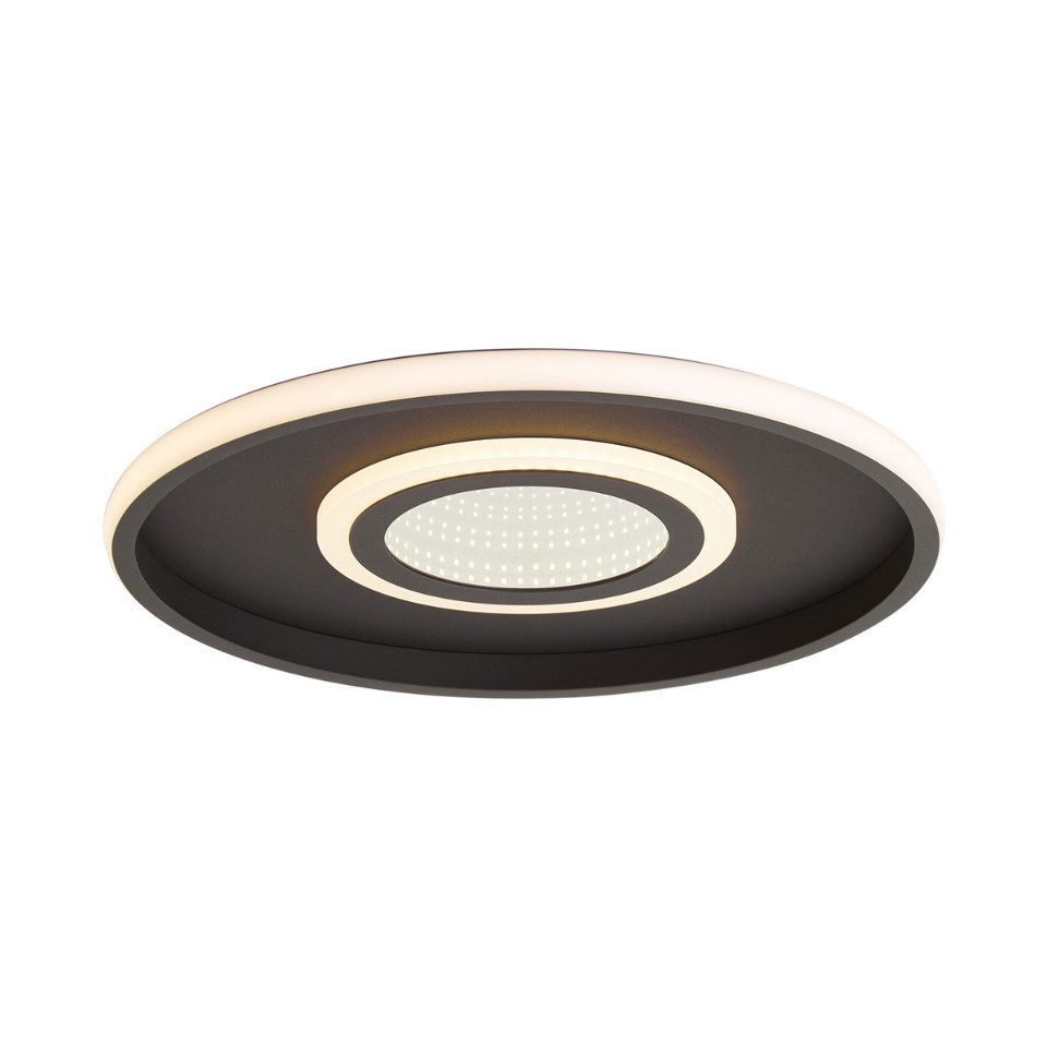Qazqa Deckenleuchte Frini, LED fest integriert, Extra-Warmweiß, QAZQA Deckenleuchte, integrated, Schwarz, Stahl, Modern