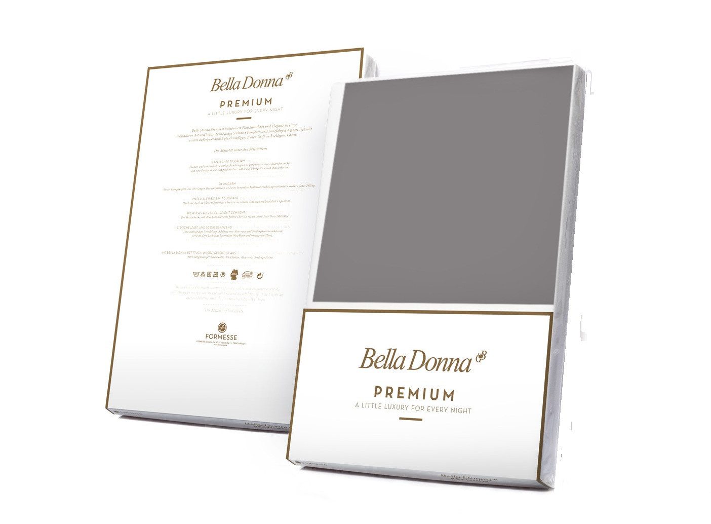 Formesse Spannbettlaken Bella Donna PREMIUM Jersey Spannbetttuch, Gummizug: besonders starkes Rundumgummi, Außergewöhnlich schwere, blickdichte Qualität, faltenfreier Sitz