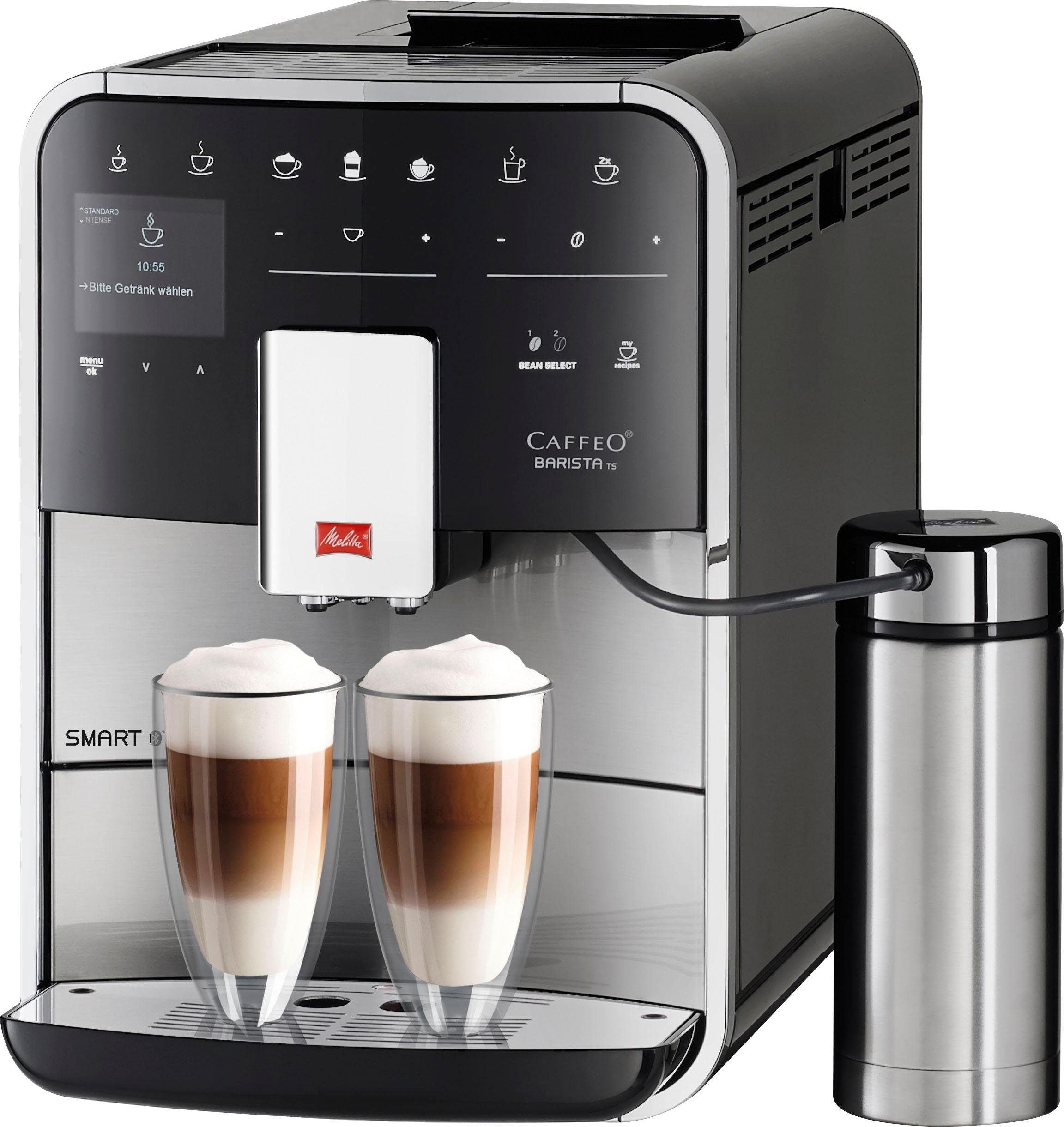 Melitta Kaffeevollautomat Barista TS Smart® F 86/0-100, Edelstahl, Hochwertige Front aus Edelstahl, 21 Kaffeerezepte & 8 Benutzerprofile