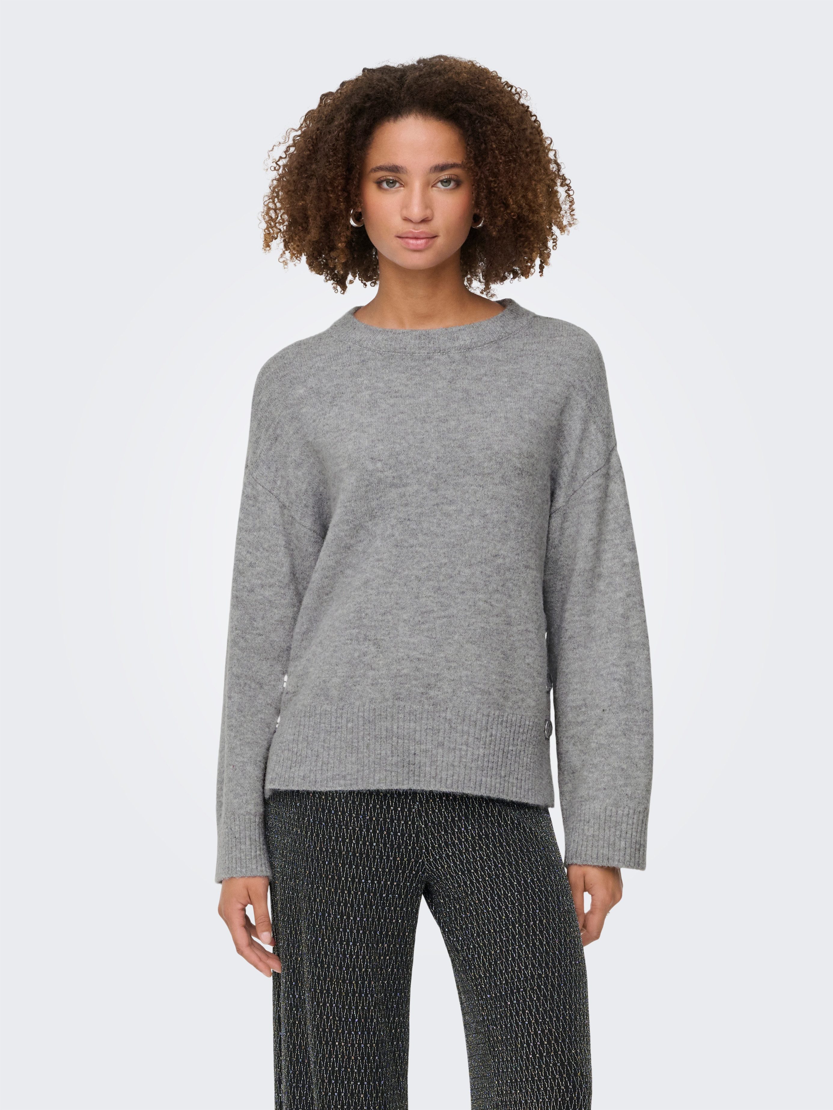 ONLY Strickpullover ONLRENE LIFE LS BUTTON O-NECK CC KNT günstig online kaufen