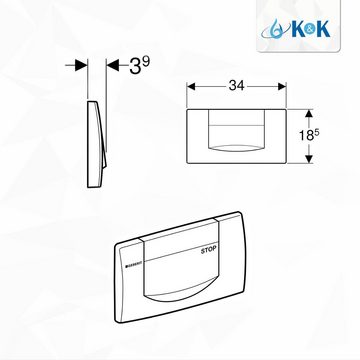 GEBERIT Betätigungsplatten Geberit Betätigungsplatte 200F weiß, 115222111