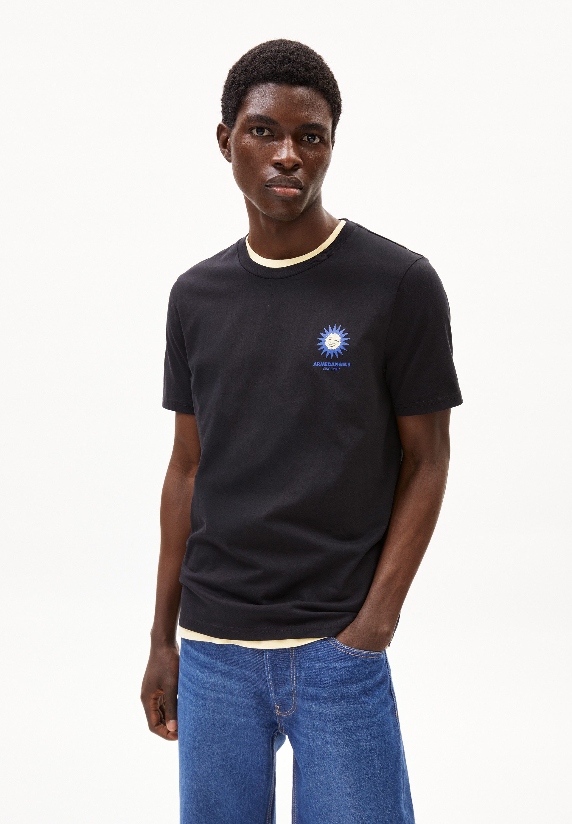 Armedangels Print-Shirt JAAMES COLORED Regular T-Shirt aus Bio-Baumwolle Ru günstig online kaufen