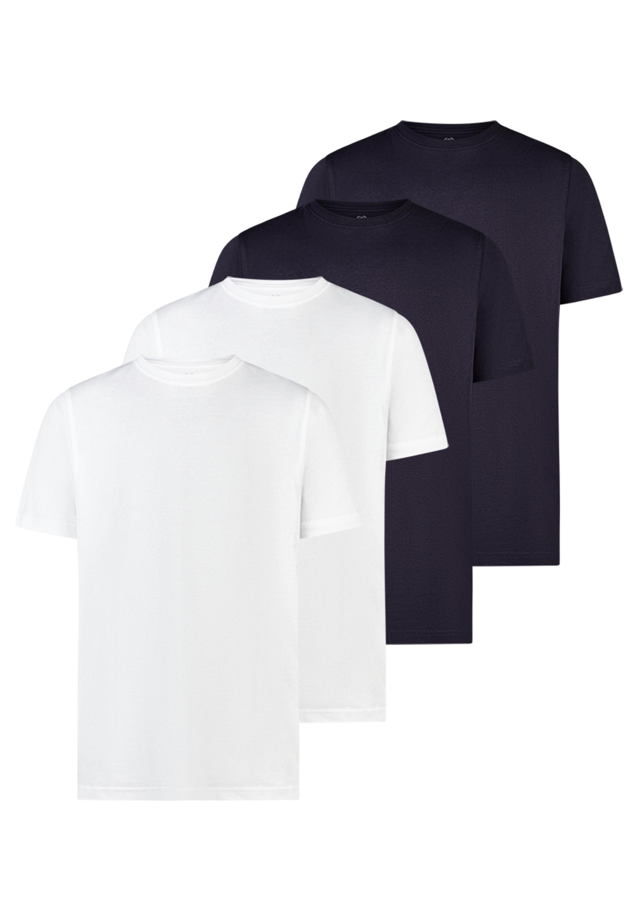 LERROS T-Shirt 4er Pack Basic (Spar-Set, 4-tlg) T-Shirt - Baumwolle - Atmungsaktiv - Reine Baumwolle
