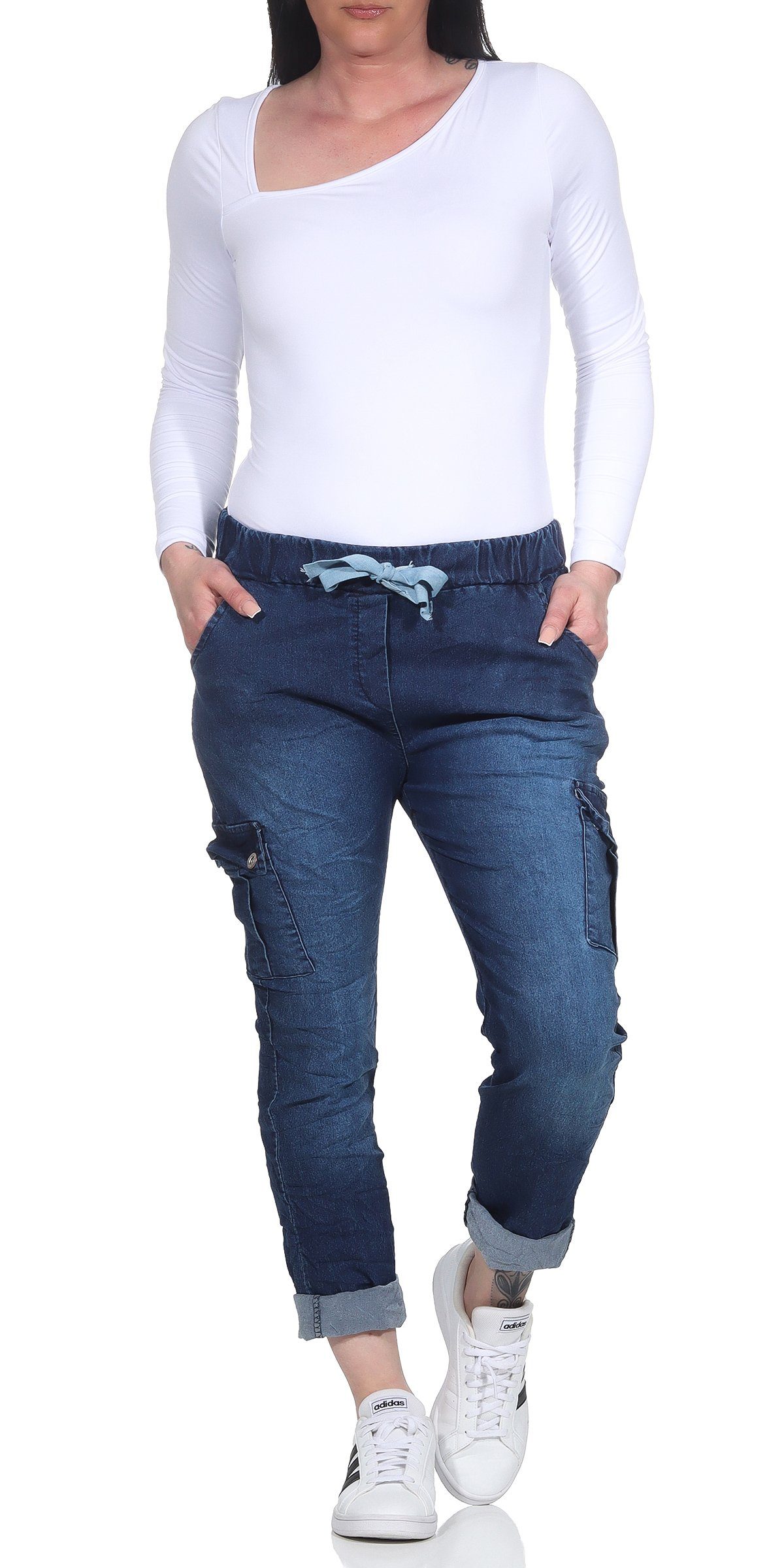CLEO STYLE Jogginghose Damen Jogginghose Jeans günstig online kaufen