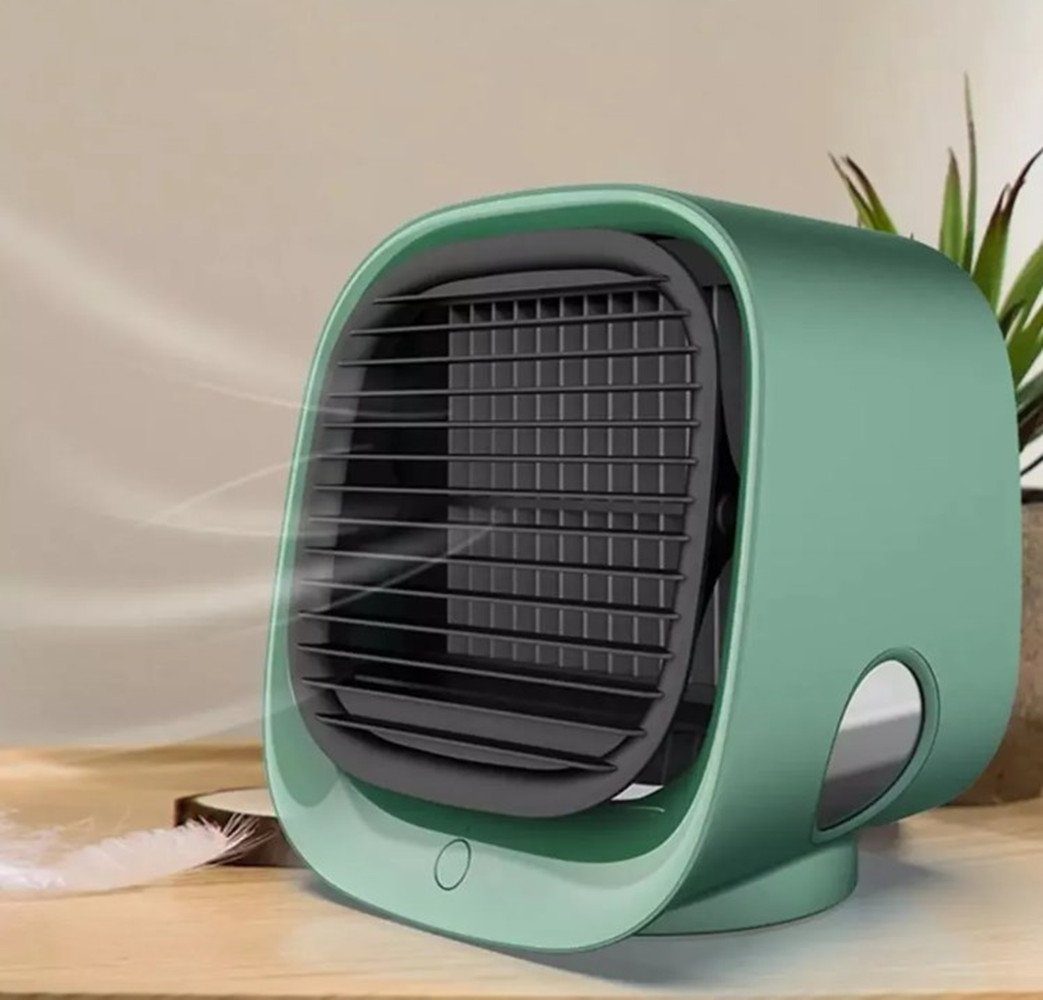 XDeer Designheizkörper Mini mit mit Windgeschwindigkeiten,LED Luftkühler Klimageräte,Tragbarer 3, Kühlventilator Lüfter Desktop Wasserkühlung green Mobile