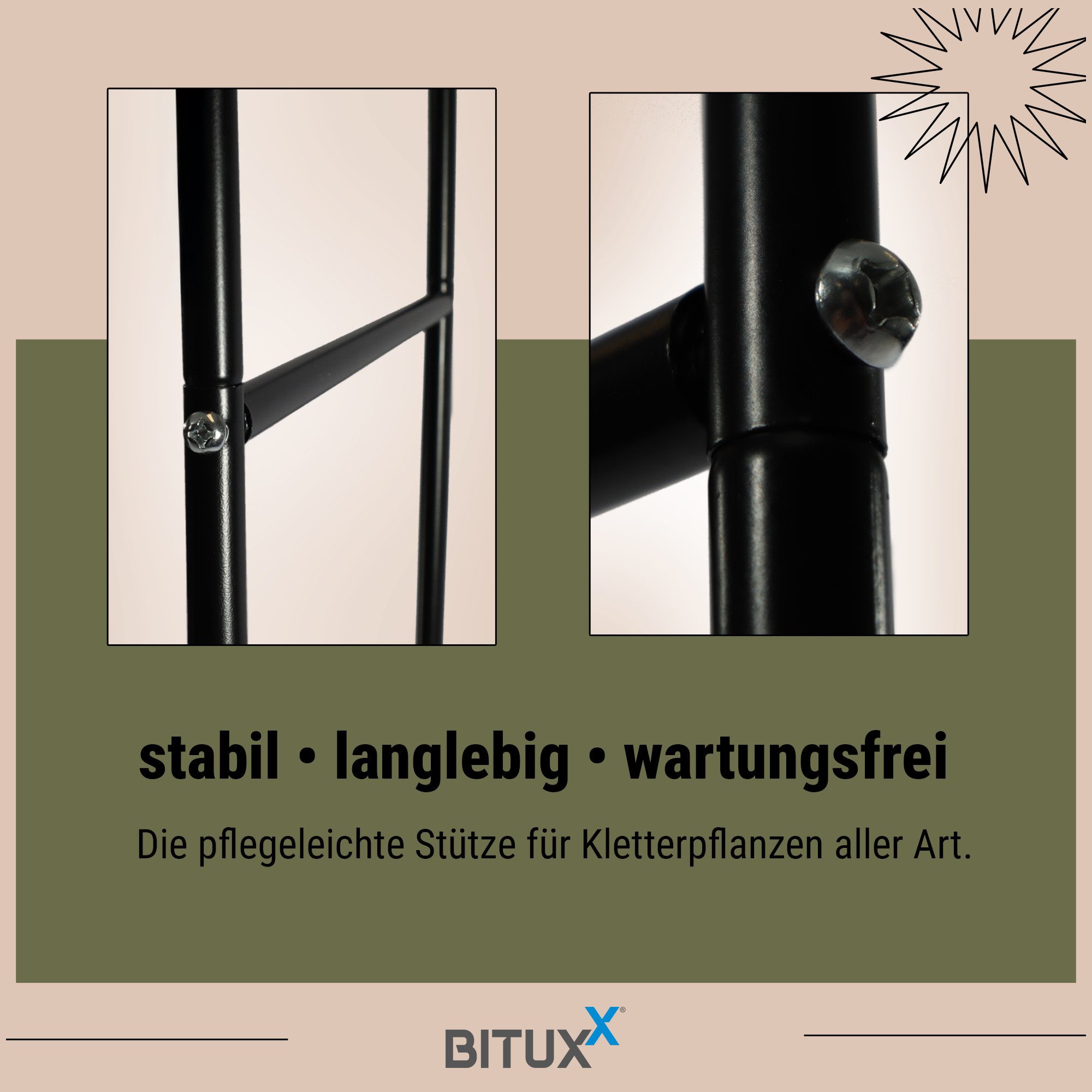 Bituxx Rosenbogen Bituxx Rosenbogen / Kletterhilfe 240 cm, MS-19556, Stabil, wetterfest und langlebig