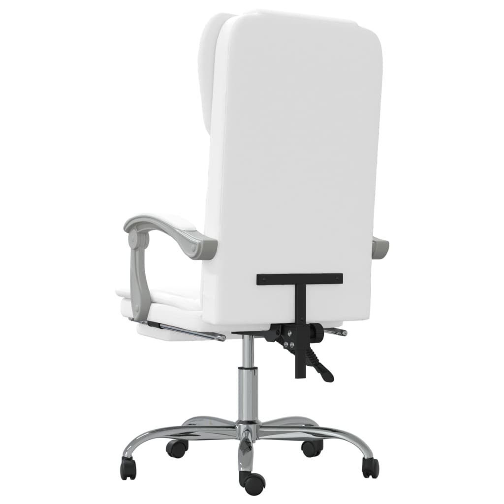 St) Liegefunktion Bürostuhl vidaXL | Weiß mit Weiß Kunstleder Weiß Bürostuhl (1