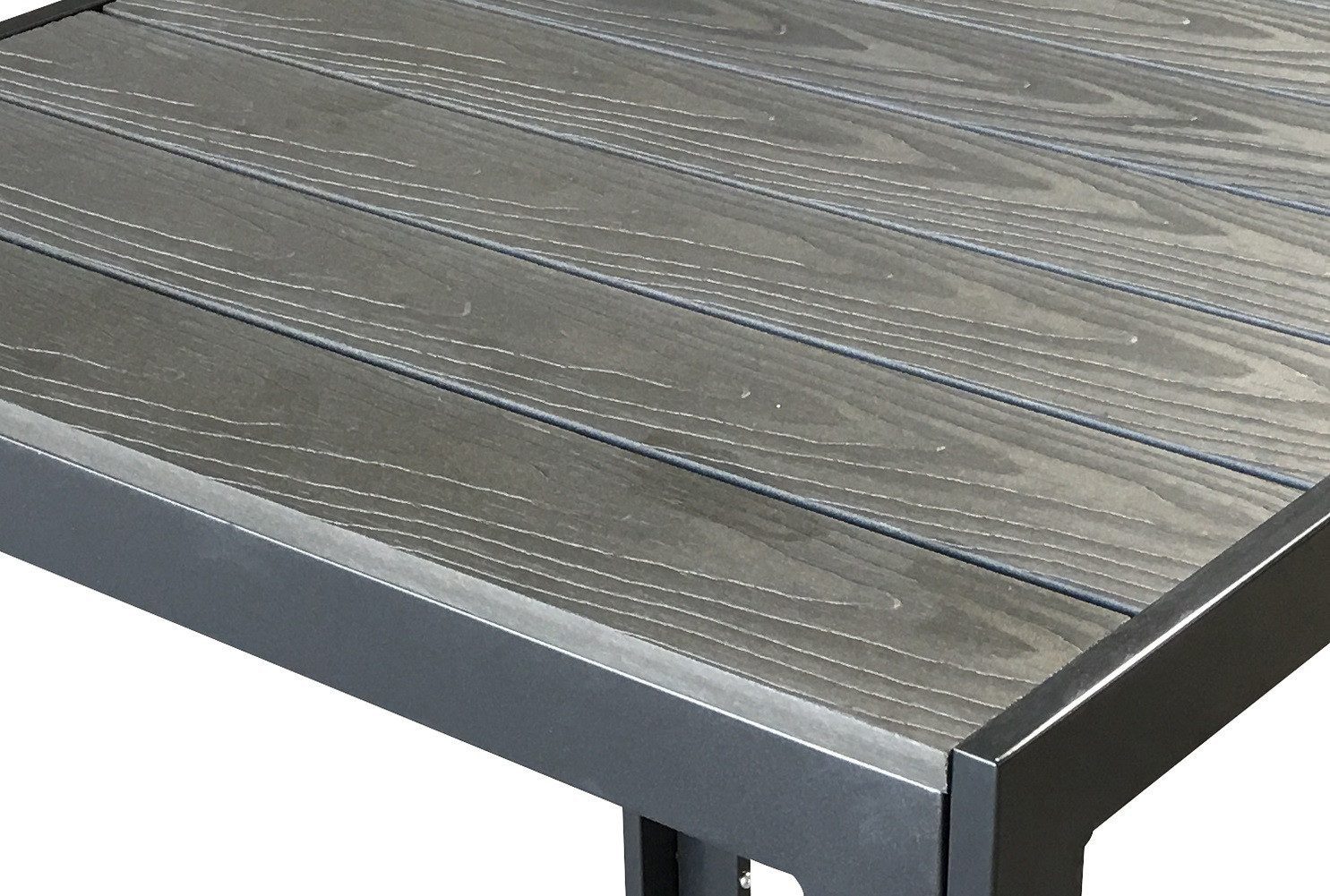 Gardissimo Gartentisch Soul quadratisch anthrazit, 70 x 70 cm (Spar-Set, 1-St., 1 Esstisch), Holz-Look / Aluminium / wetterfest / pflegeleicht