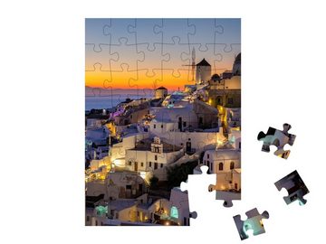 puzzleYOU Puzzle Sonnenuntergang auf Santorini, Griechenland, 48 Puzzleteile, puzzleYOU-Kollektionen Santorini