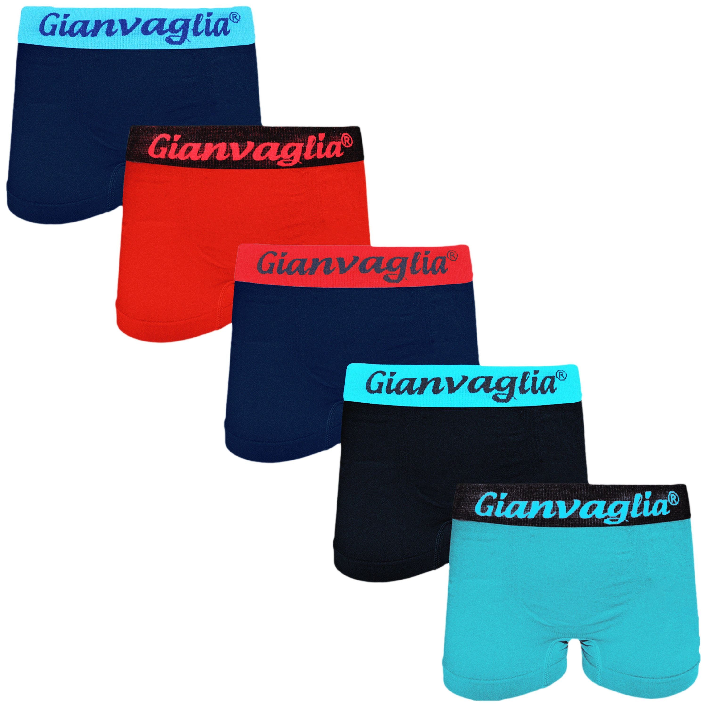 TEXEMP Boxershorts 5er Pack Jungen Boxershorts Unterhose Unterwäsche Mikrofaser Kinder (5-St) Atmungsaktiv - Schnelltrocknend