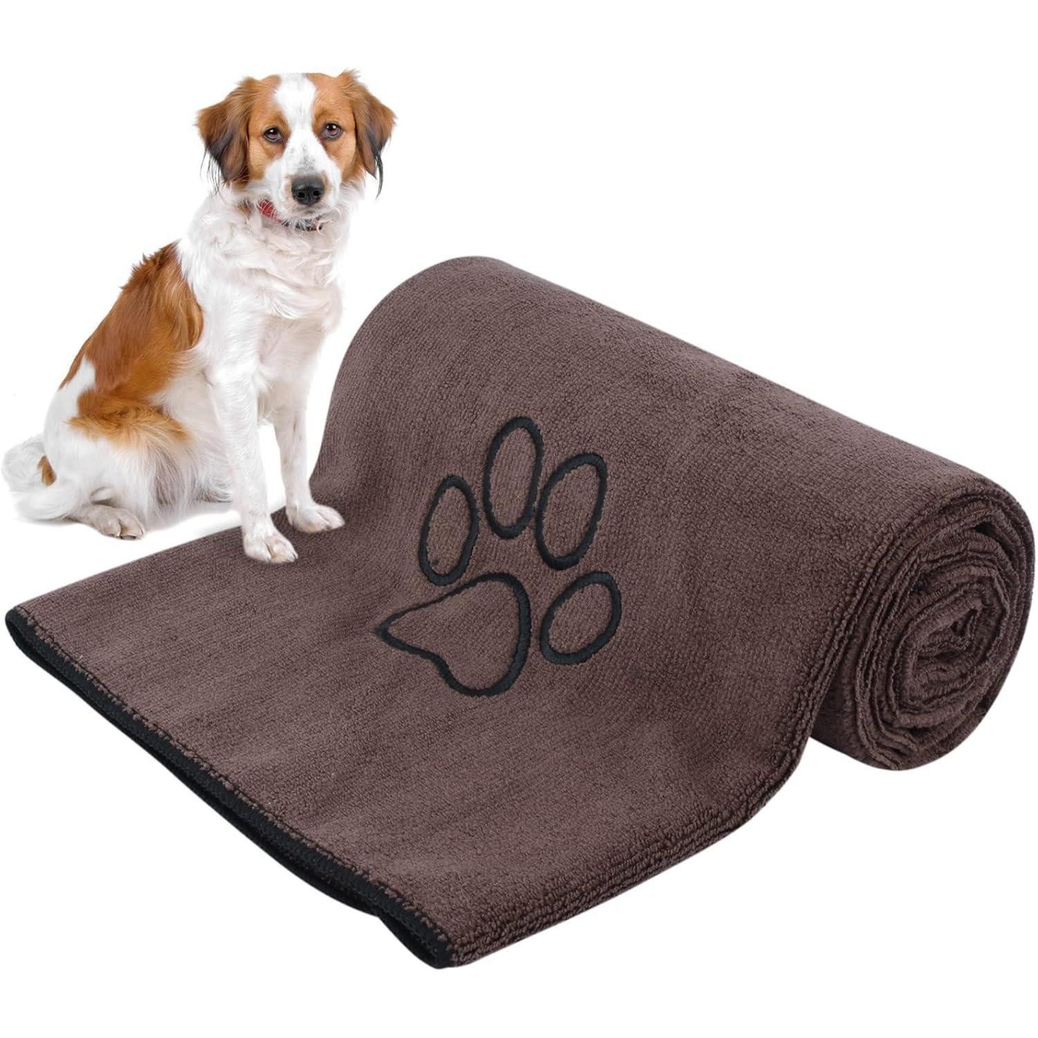 LuxusKollektion Hundebademantel Super saugfähiges Mikrofaser Haustierhandtuch für Hunde und Katzen
