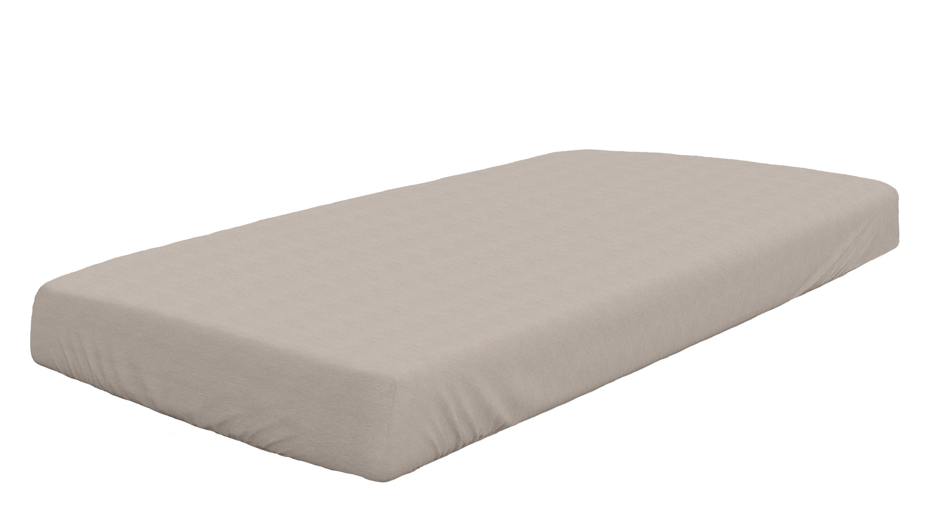 Dormisette Spannbettlaken DORMISETTE Spannbetttuch Biber sandgrau BL 180x200 cm grau