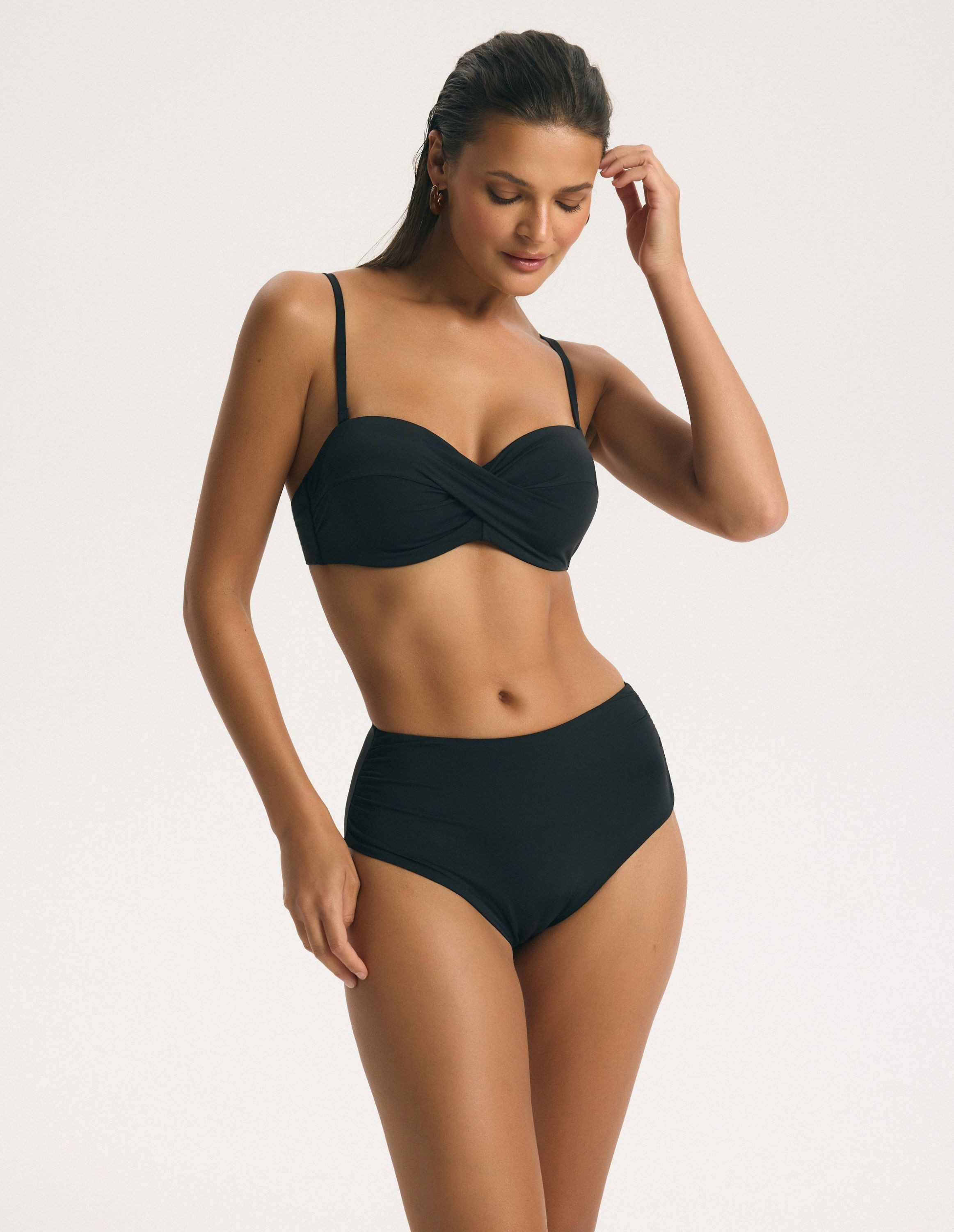 ESOTIQ Push-Up-Bikini Bikini Top Push up BASE, mit Bügel, Multiway Träger, Silikonkanten