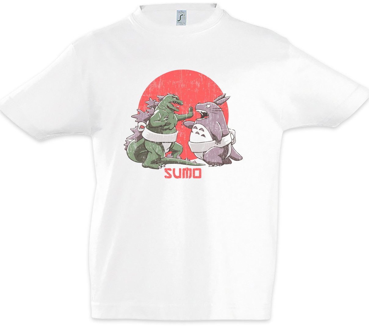 Print-Shirt Sumo Monsters Kinder T-Shirt Geek Nerd Sumo Ringer Wrestler Gojira