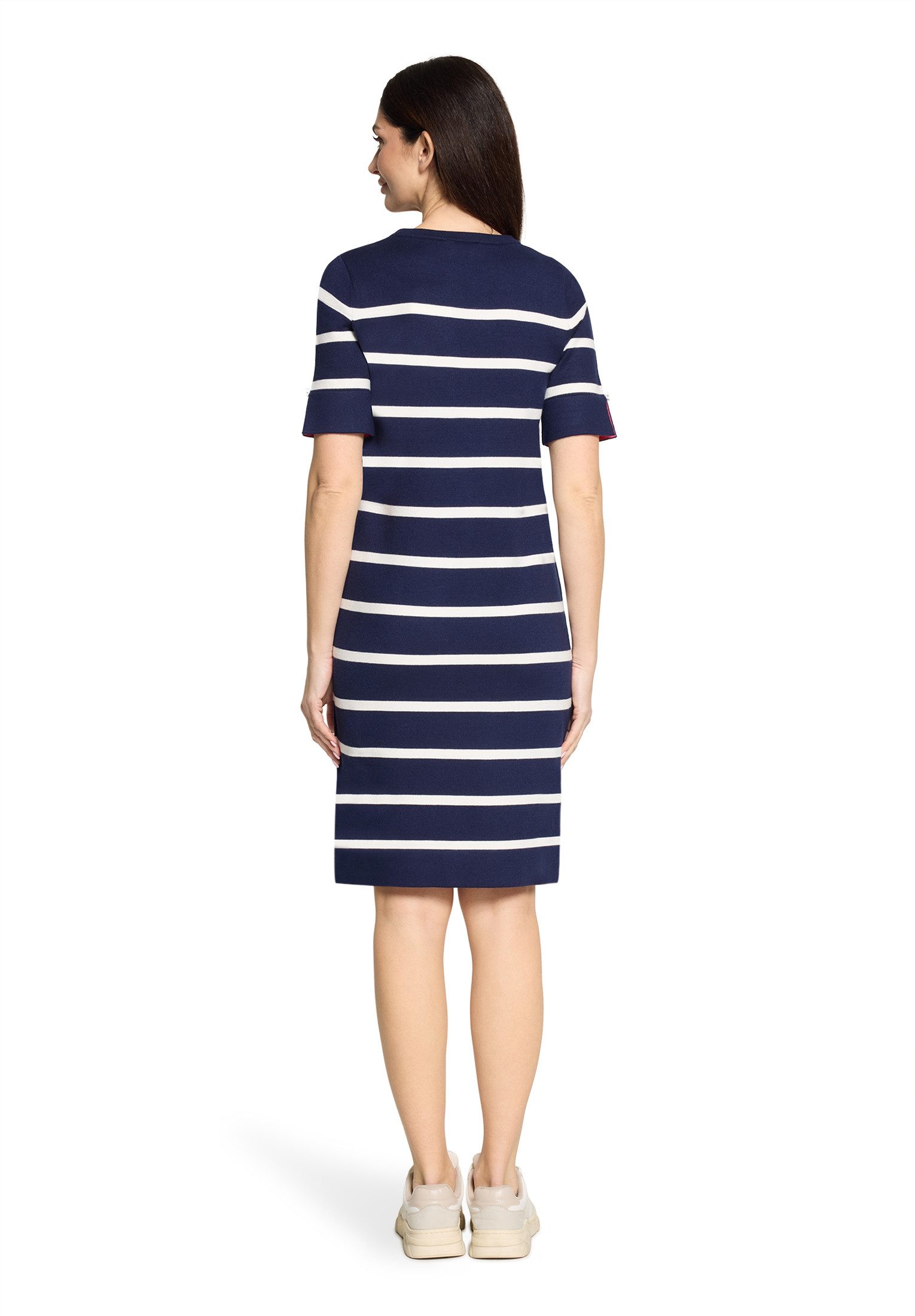 Cartoon Strickkleid Damen mit Rundhalsausschnitt