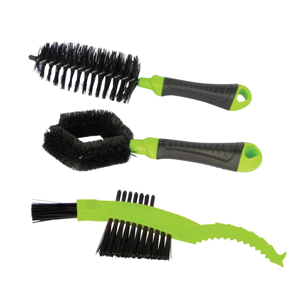 Dresco Reinigungsbürsten-Set Bürsten für Fahrräder, (3 teiliges Set, Fahrradzubehör), Geeignet für Fahrrad, Mountainbike, Rennrad, E-Bike