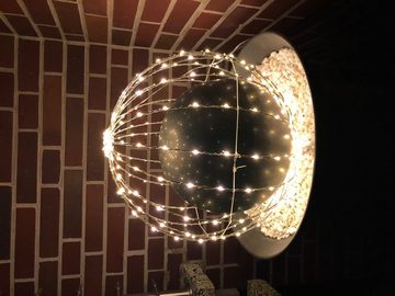 Luca Lighting LED Gartenleuchte LED Dekokugel Dekoball in 3 Größen silber, LED fest integriert, Klassik Warmweiß