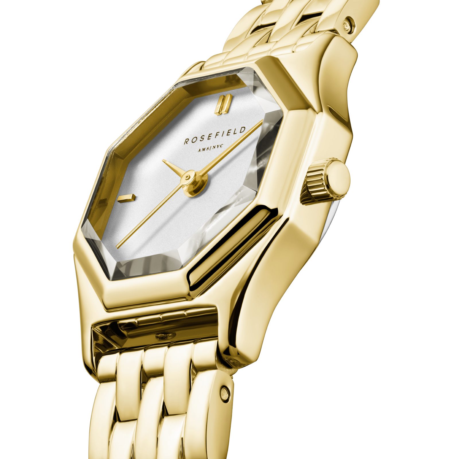ROSEFIELD Quarzuhr ROSEFIELD Damenuhr Gemme 27.5mm Goldfarben