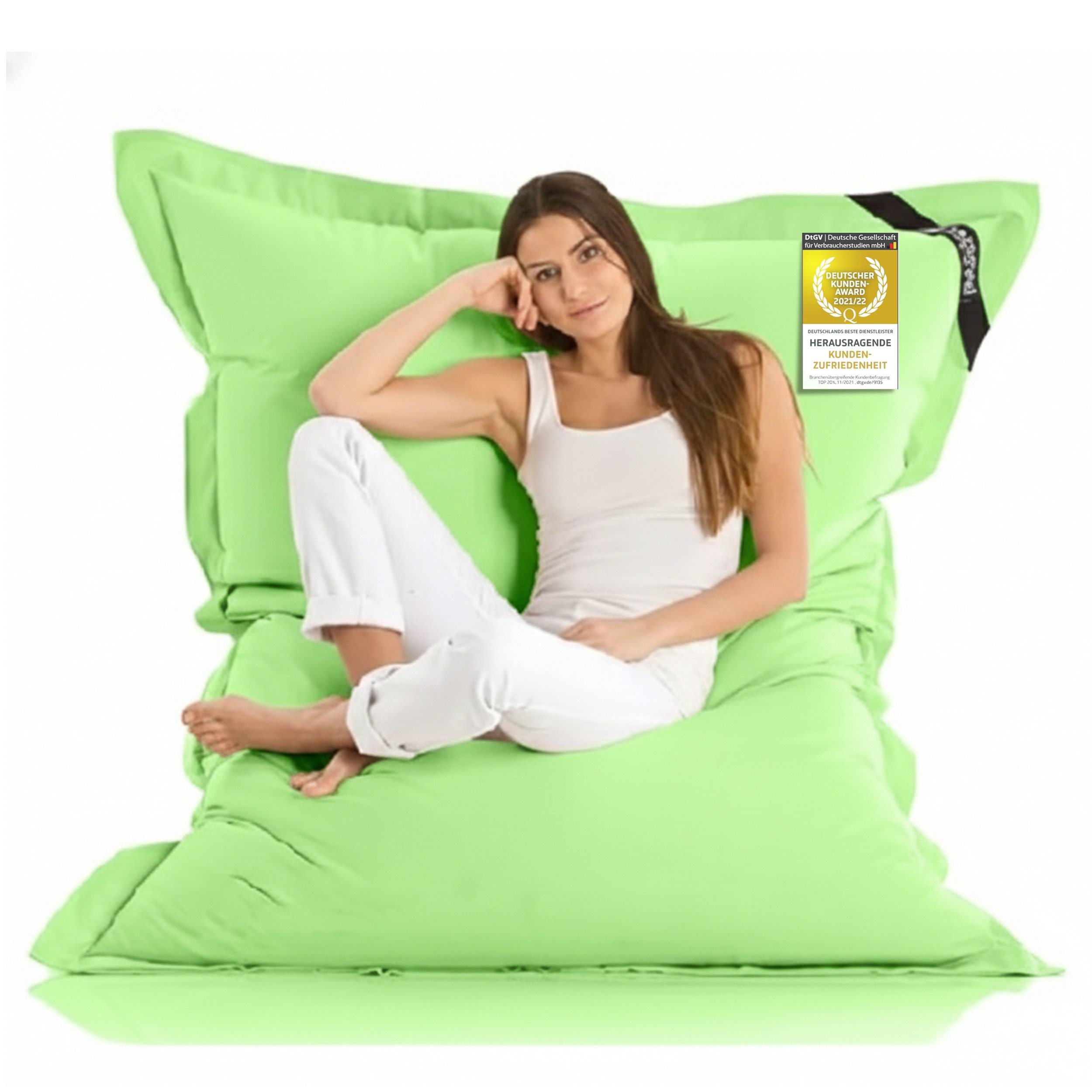 LazyBag Sitzsack Lazybag – XXL Nylon Sitzsack – Wasserfest, Innen und Außen,180x140 cm (Sitzkissen Bean-Bag, Nylon Bezug), 180 x 140 cm