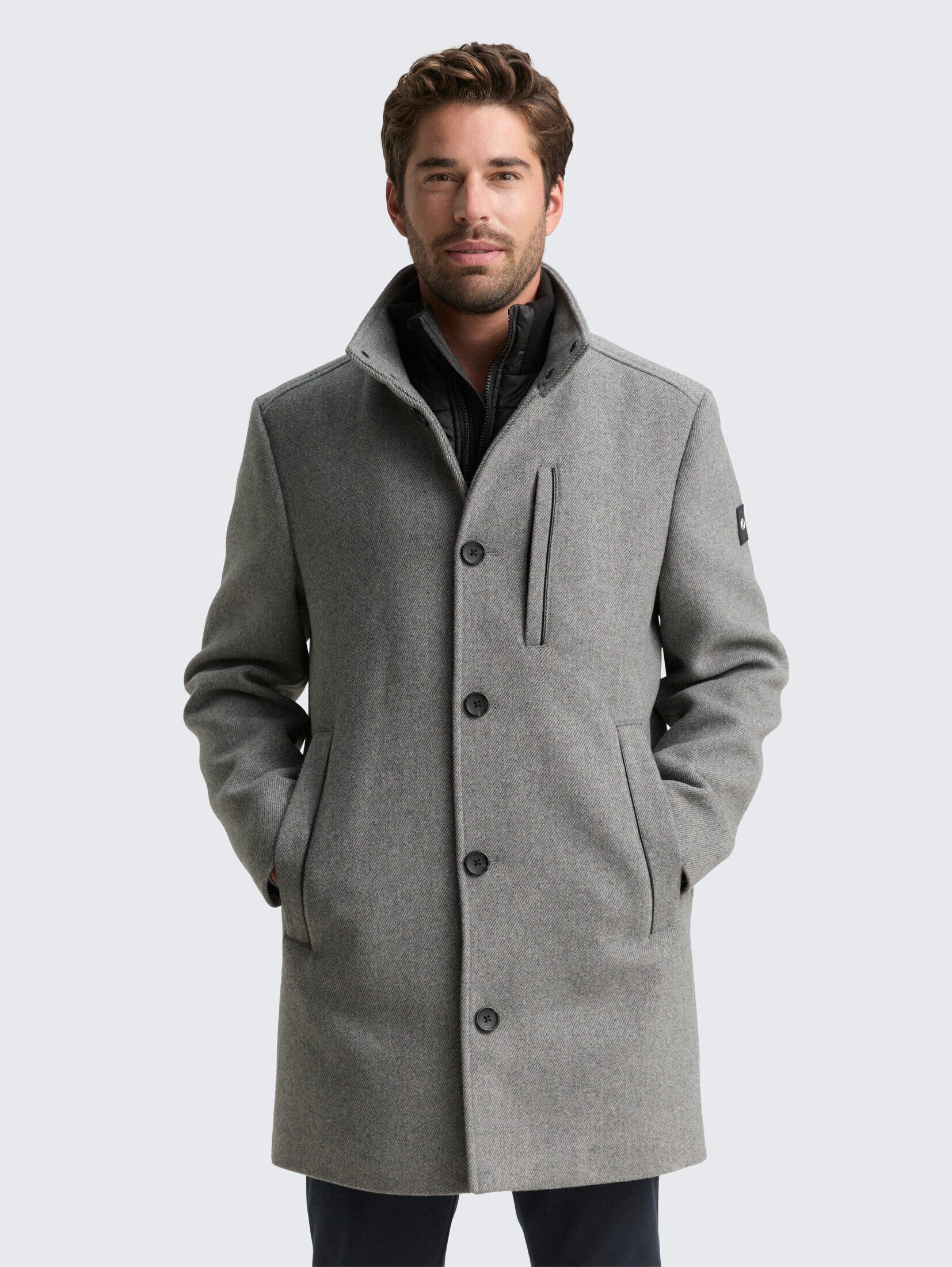 TOM TAILOR Wollmantel Jacken 2-in-1 Wollmantel mit abnehmbarer Innenjacke günstig online kaufen