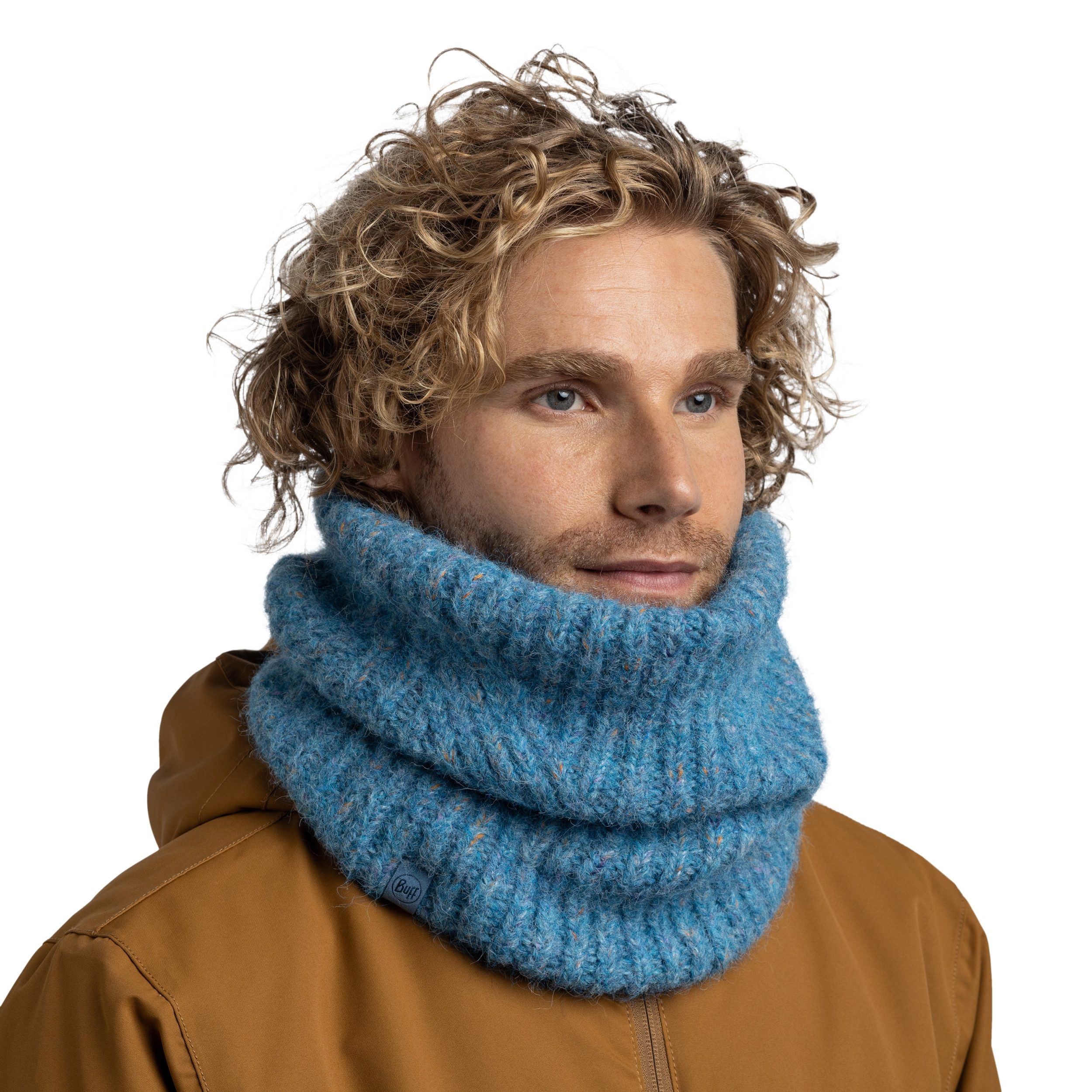 Buff Halstuch Knitted & Fleece Neckwarmer BLUE