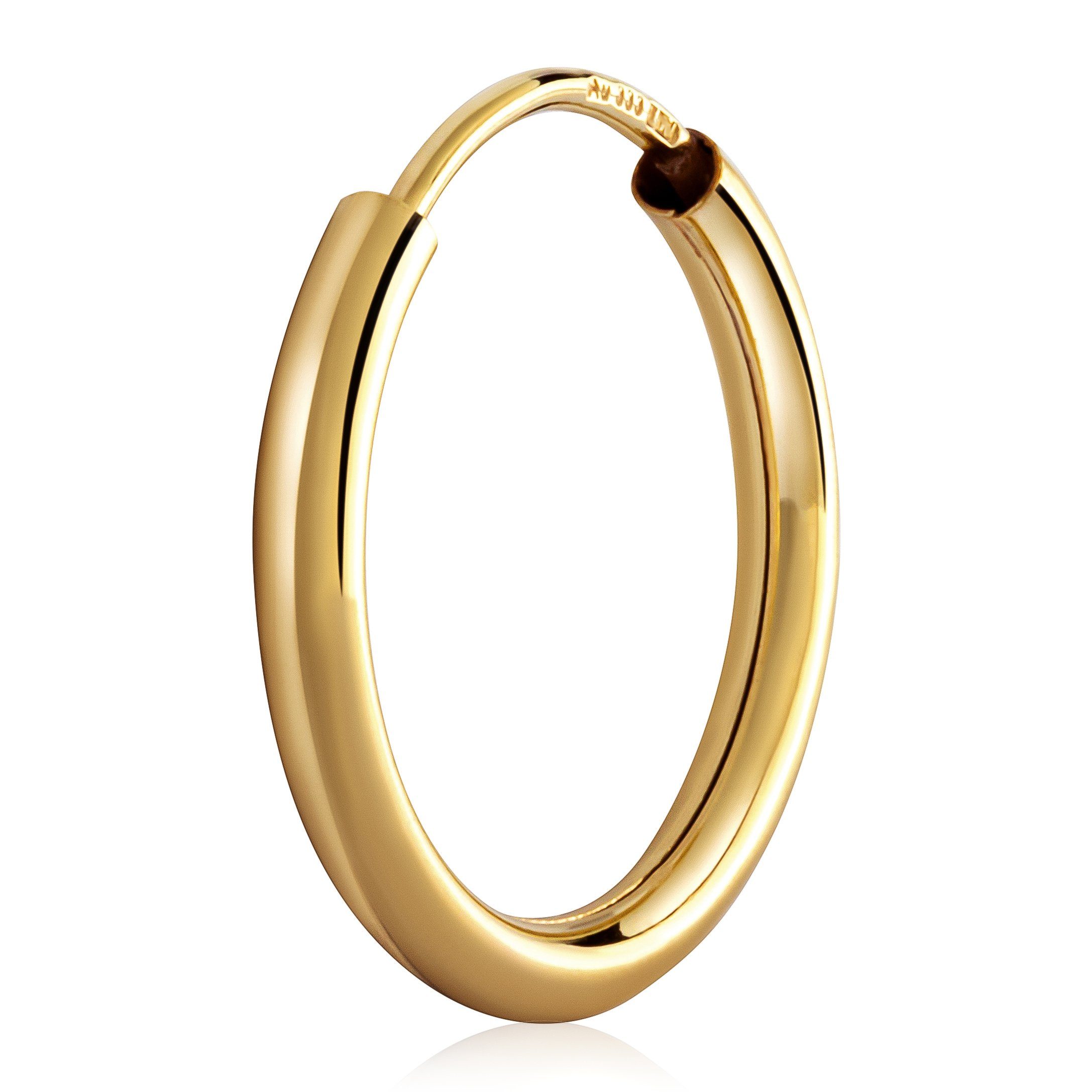 Single-Creole Einzel 15mm Creole 333 Gelbgold 8 Karat gold Ohrri