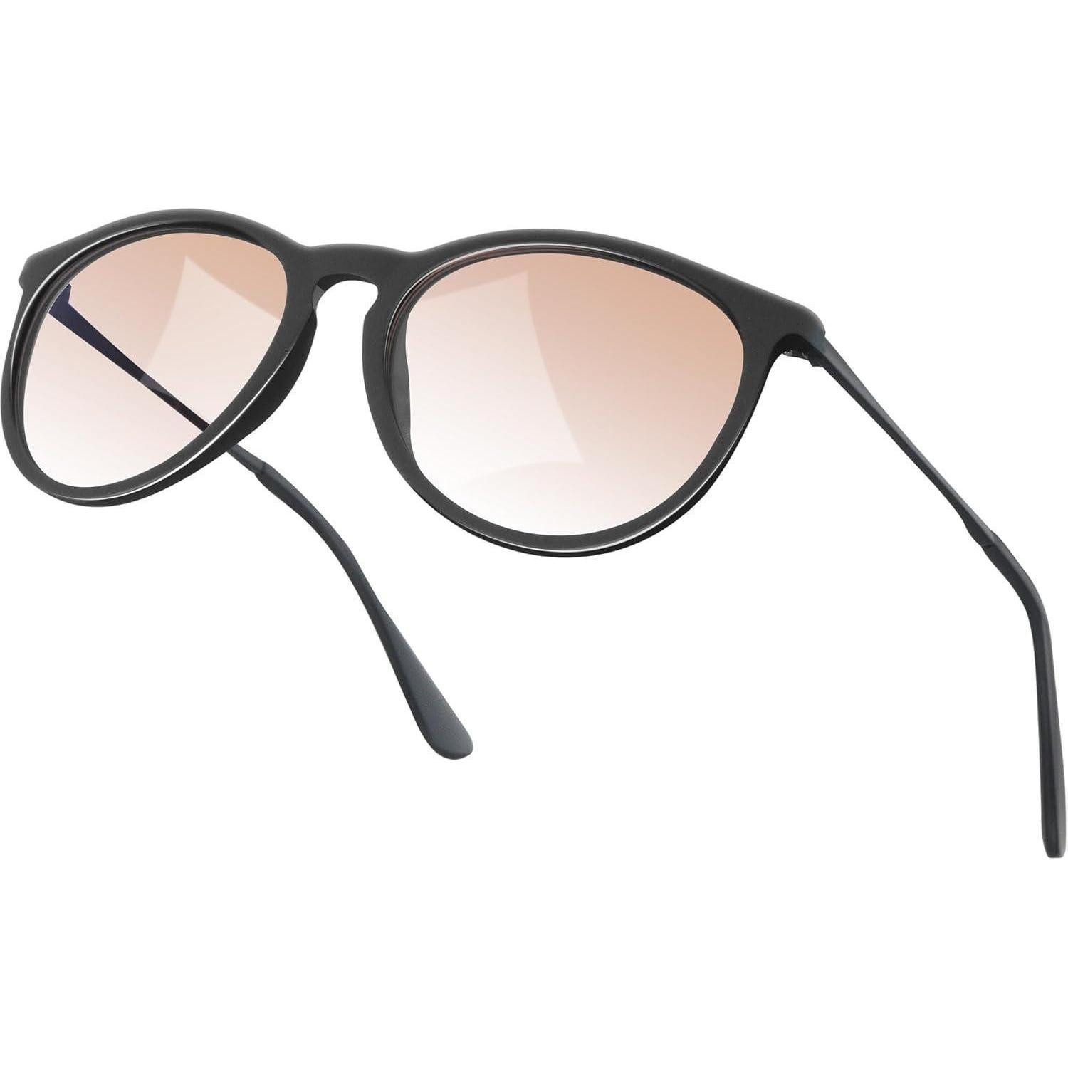 LuxusKollektion Retrosonnenbrille Sonnenbrille Polarisierte Damen UV400 Rund Cateye Farbverlauf Orange