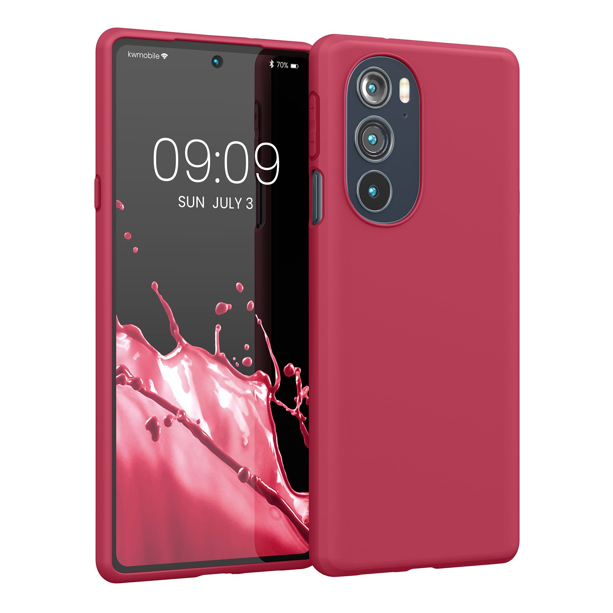 kwmobile Handyhülle Hülle für Motorola Edge 30 Pro / Edge Plus 2022 / Edge  X30, Hülle Silikon - Soft Handyhülle - Handy Case Cover - Rot