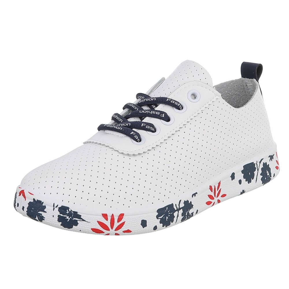 Ital-Design Stylischer Freizeitschuh mit floralem Sohlenrand Sneaker (91554 günstig online kaufen