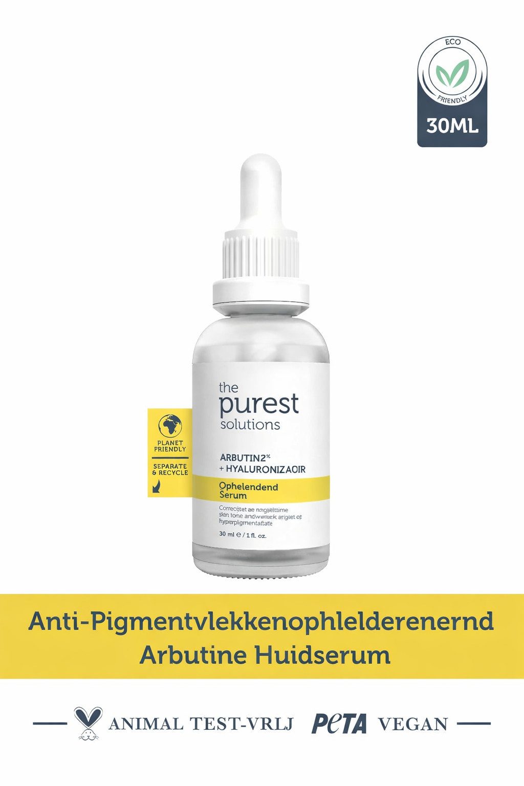 The Purest Solutions Anti-Falten-Serum Reinigendes Aufhellungsserum - Arbutin 2% + Hyaluronsäure (30ml)
