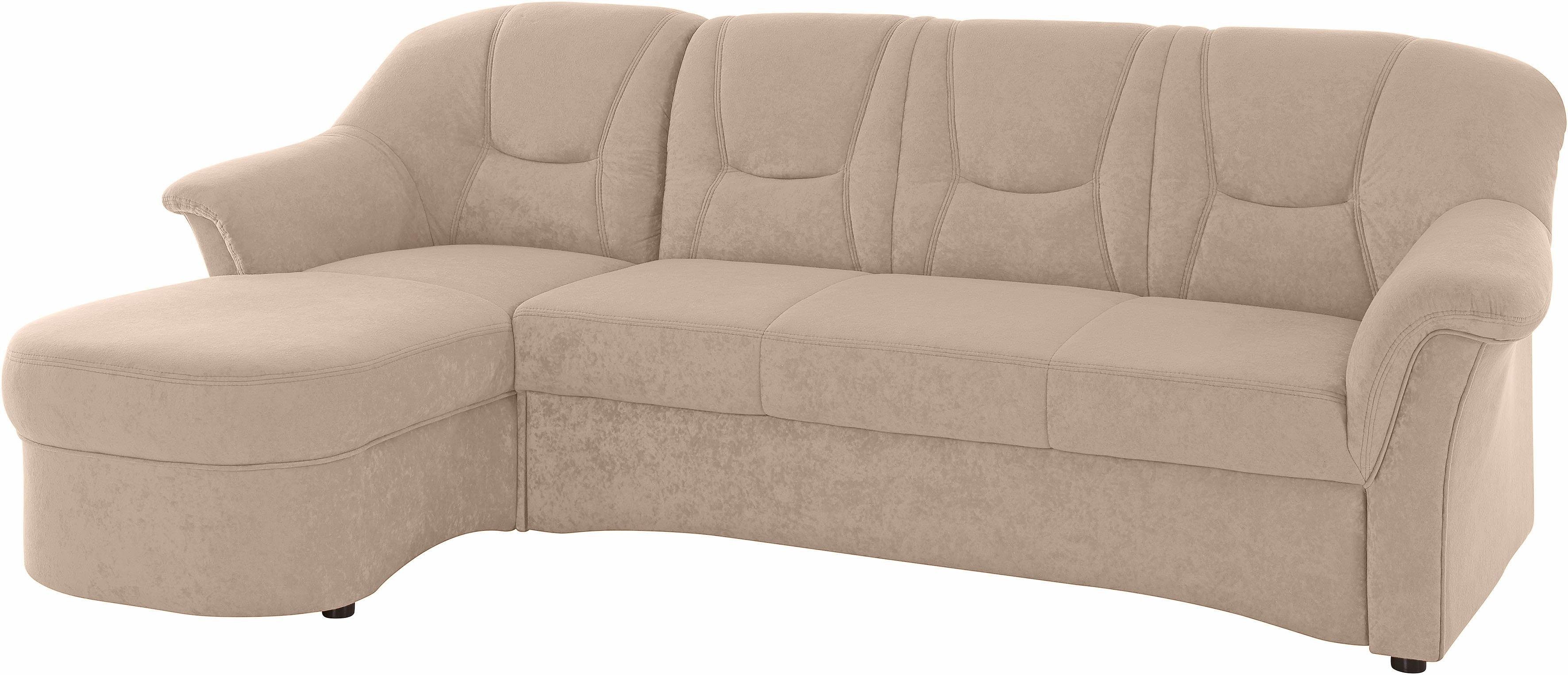 DOMO collection Ecksofa Sarafina zeitlos und komfortabel, optional mit Federkern, L-Form, wahlweise mit Bettfunktion