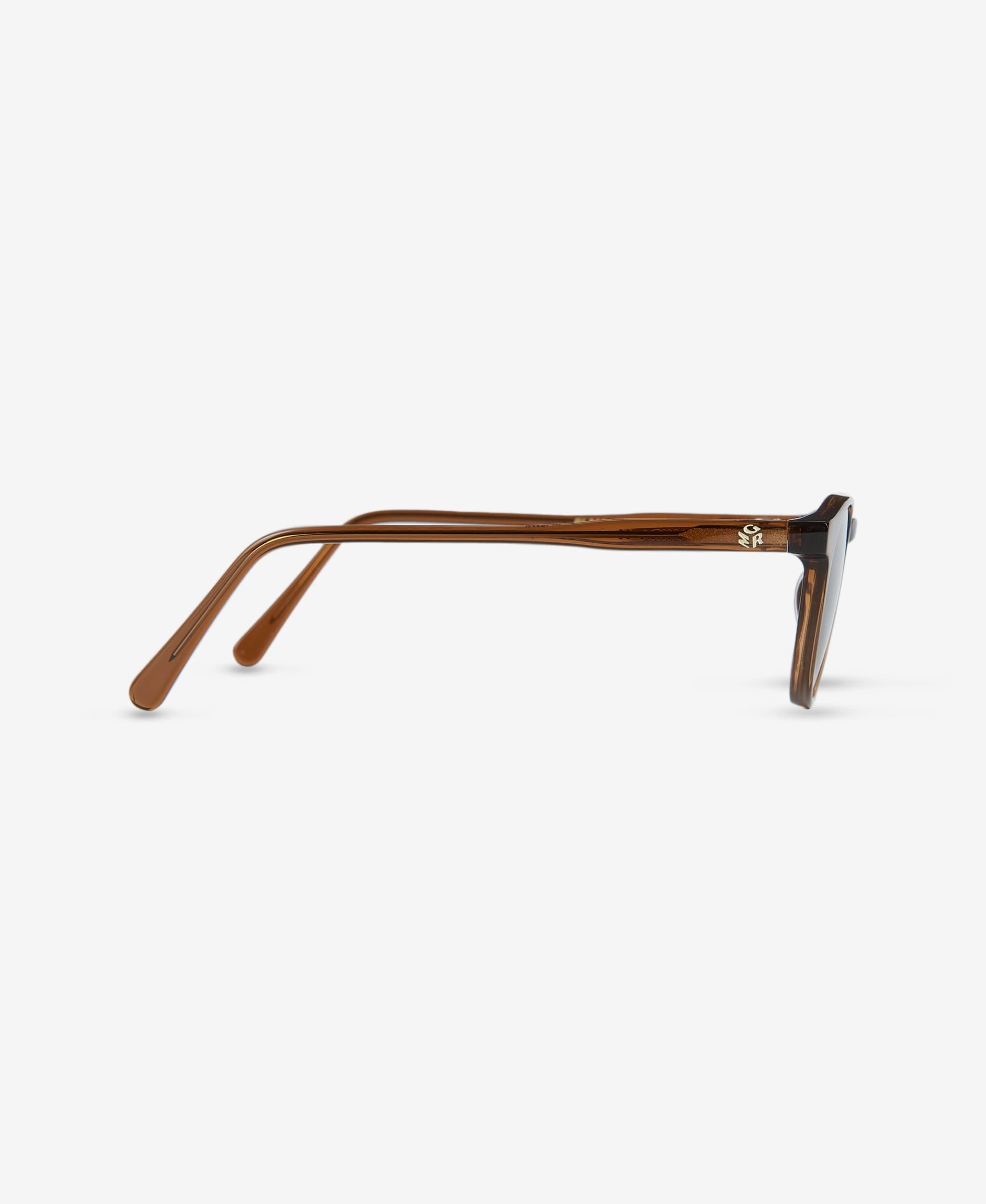 GLAMIRA Sonnenbrille Mattbraune Runde Damensonnenbrille (1-St) mit polarisierten Linsen