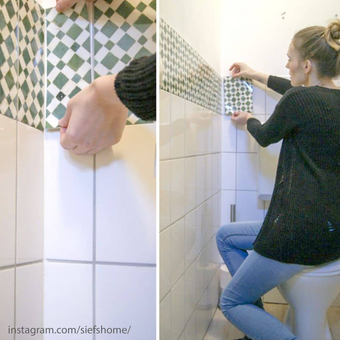 K&L Wall Art Fliesenaufkleber selbstklebend Klebefliese Sticker Grüne Mosaik Kachel 12Stk