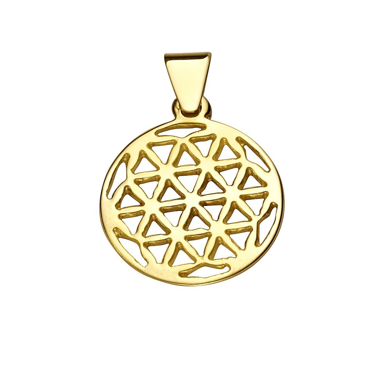 Vivance Kettenanhänger 333 Gold Motiv Blume des Lebens
