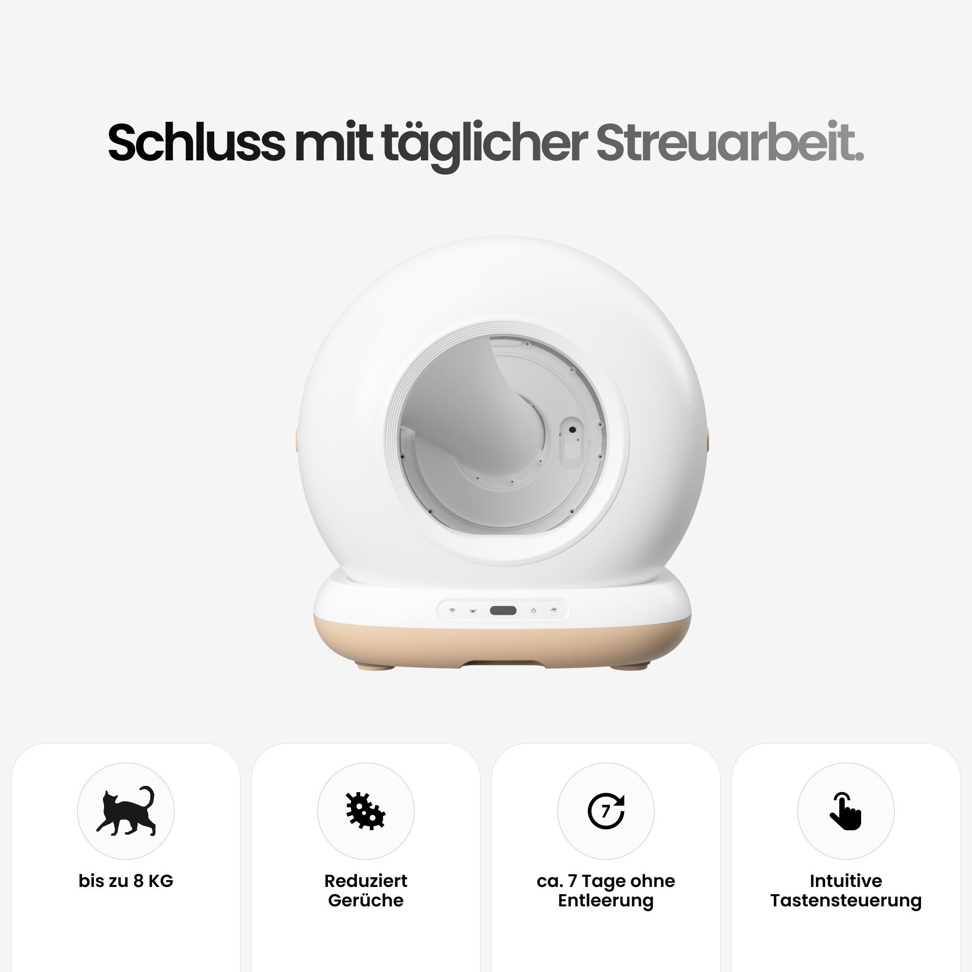 AstroPet Katzentoilette Neptune Series smarte Katzentoilette mit App-Steuerung