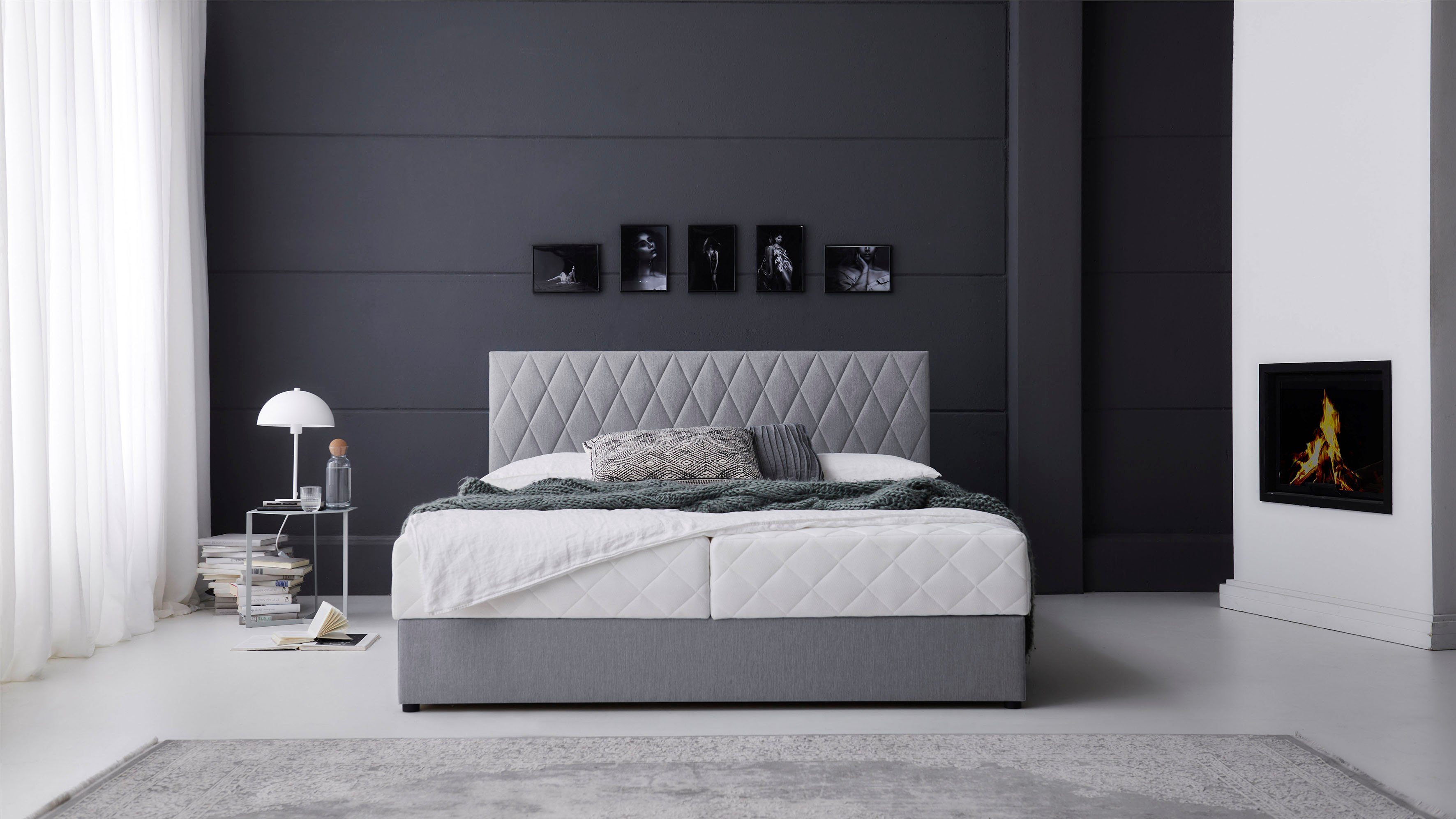 ATLANTIC home collection Boxbett "Benita", inkl. Bettkasten, erhältlich in verschiedenen Größen, inkl. Taschen-Federkernmatratze